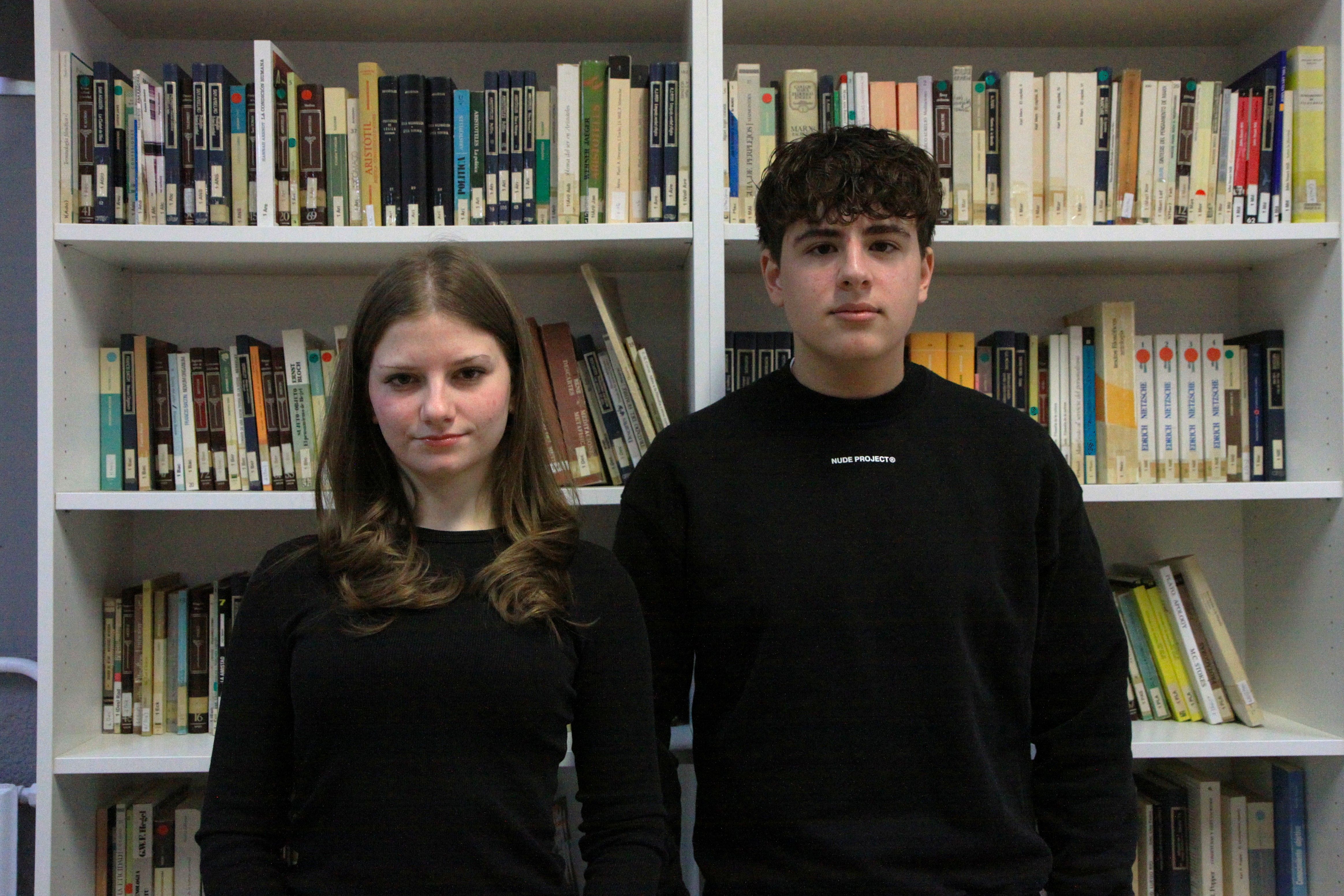 Clàudia Obispo i Pol Ramírez, dos dels joves impulsors de la iniciativa. 