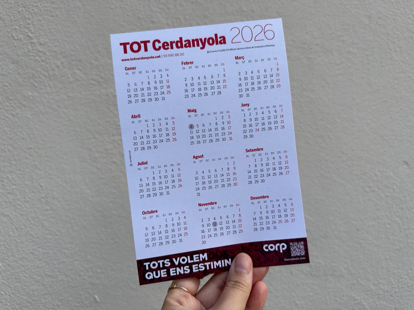 Imatge del calendari 2026 FOTO: Paula Piñol