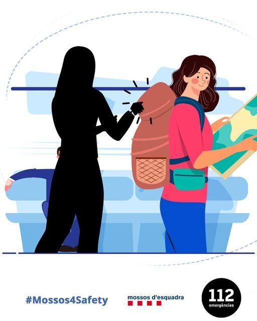 Furts via pública. Imatge de l'operatiu Grevol dels Mossos d'Esquadra per prevenir furts