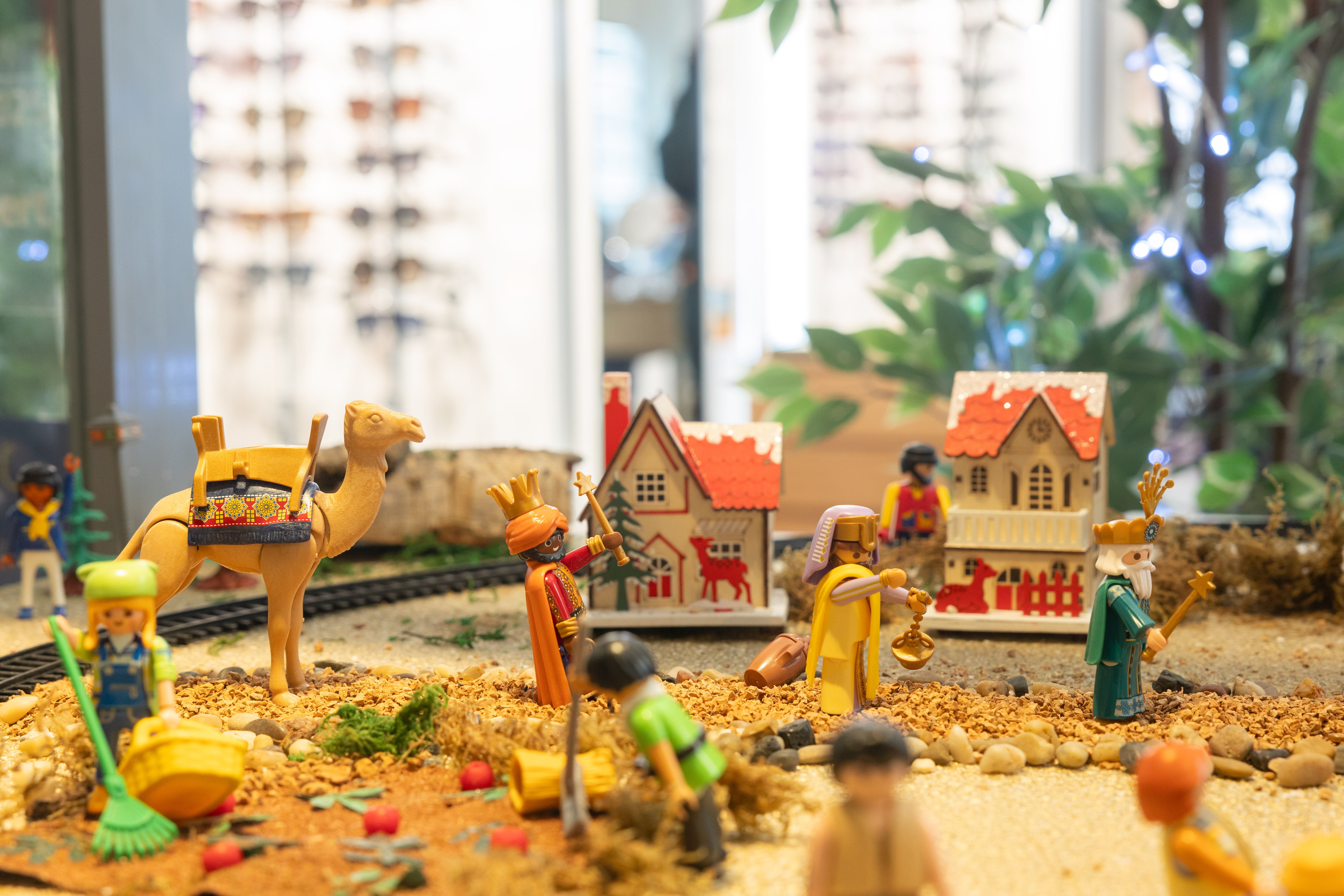 Detall del pessebre d'opticalia Montflorit, fet amb figuretes de playmobil. FOTO: Arnau Padilla. 