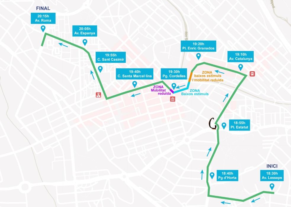 Recorregut de la cavalcada de Reis 2026. Foto: Ajuntament