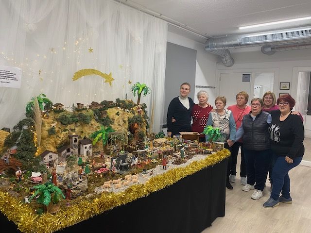 Pessebre del Centre Cívic de Serraperera, creat per alumnat de manualitats del centre. FOTO: Àngels Font Garriga