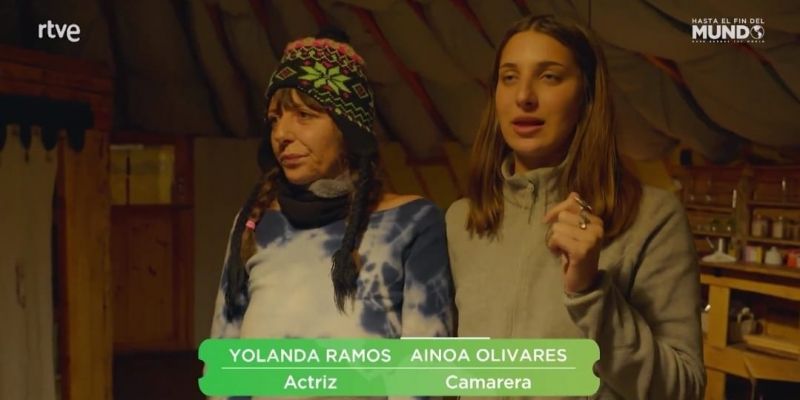 Yolanda Ramos i la seva neboda Ainoa arribant a la final de Hasta el fin del mundo. Foto: TVE