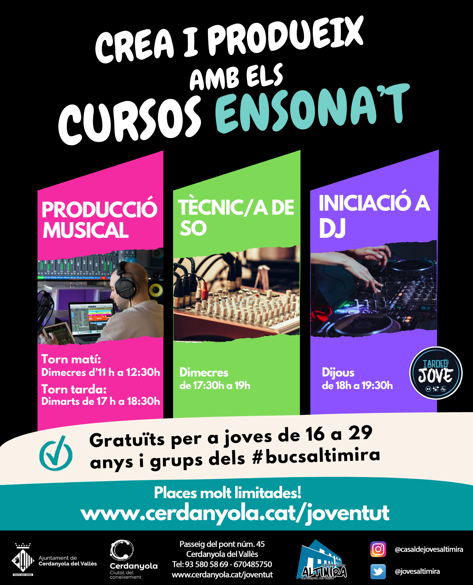 Cartell oficial dels cursos