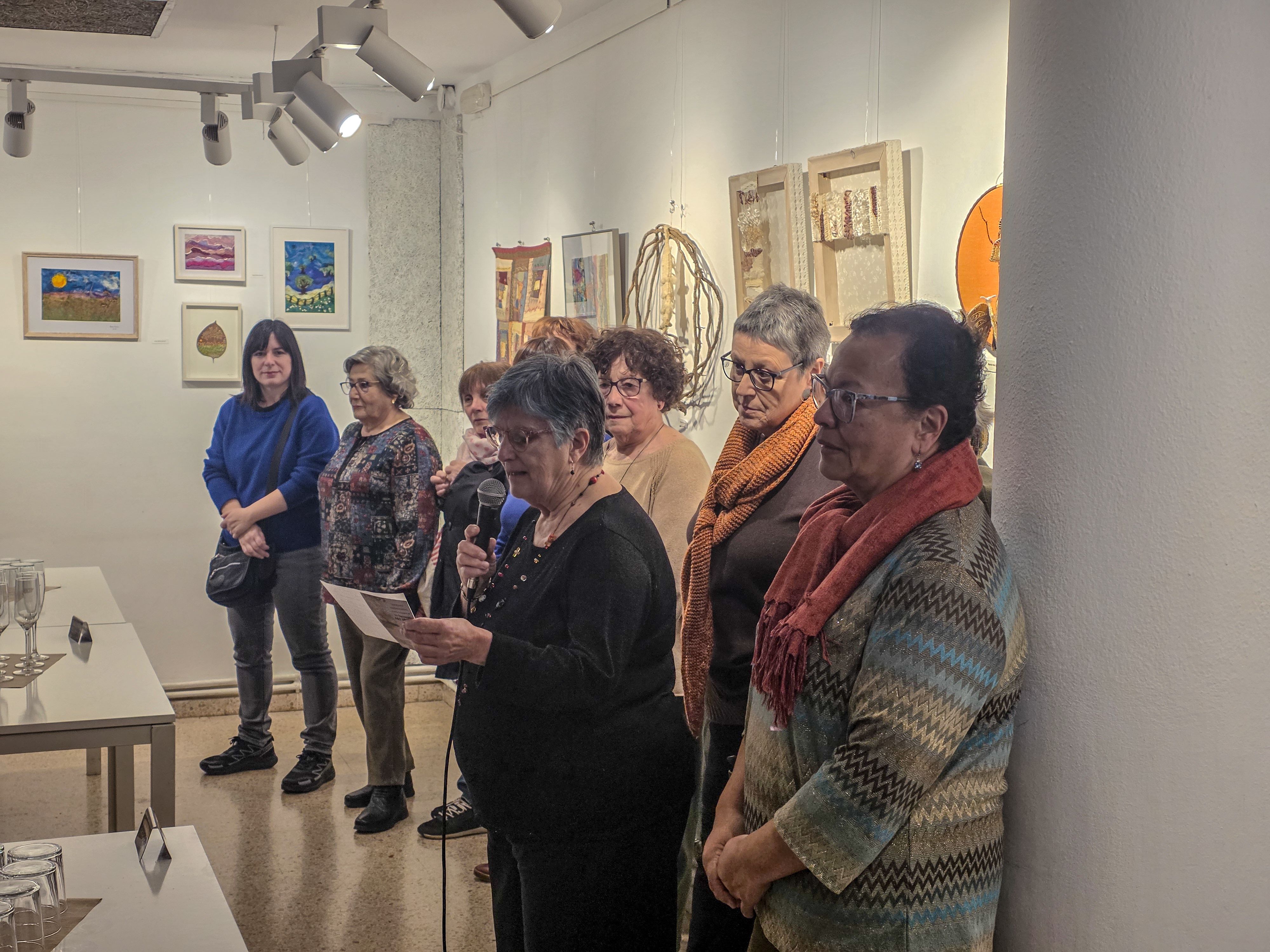 L'Associació d'Artistes Plàstics inaugura les tapisseres. Foto: Marc Mata