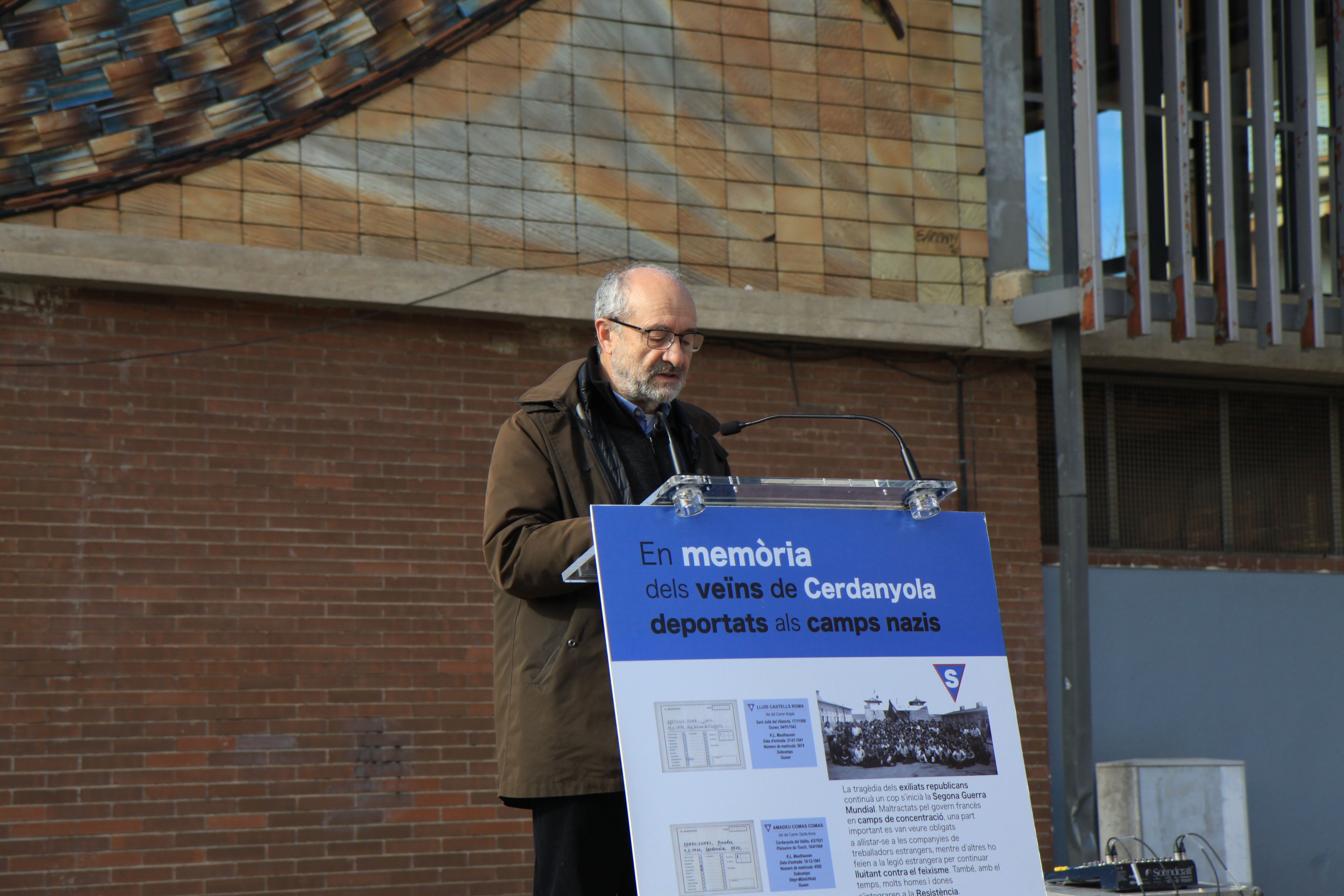 Joan Calvo ha conduït la lectura del manifest. Foto: Laia Jubany