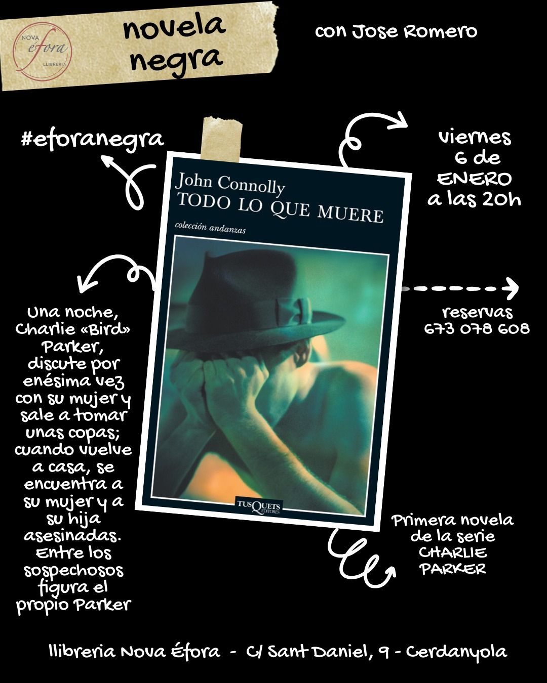 El Club de Lectura de Novel·la Negra obre la programació amb Todo lo que muere de John Connolly.