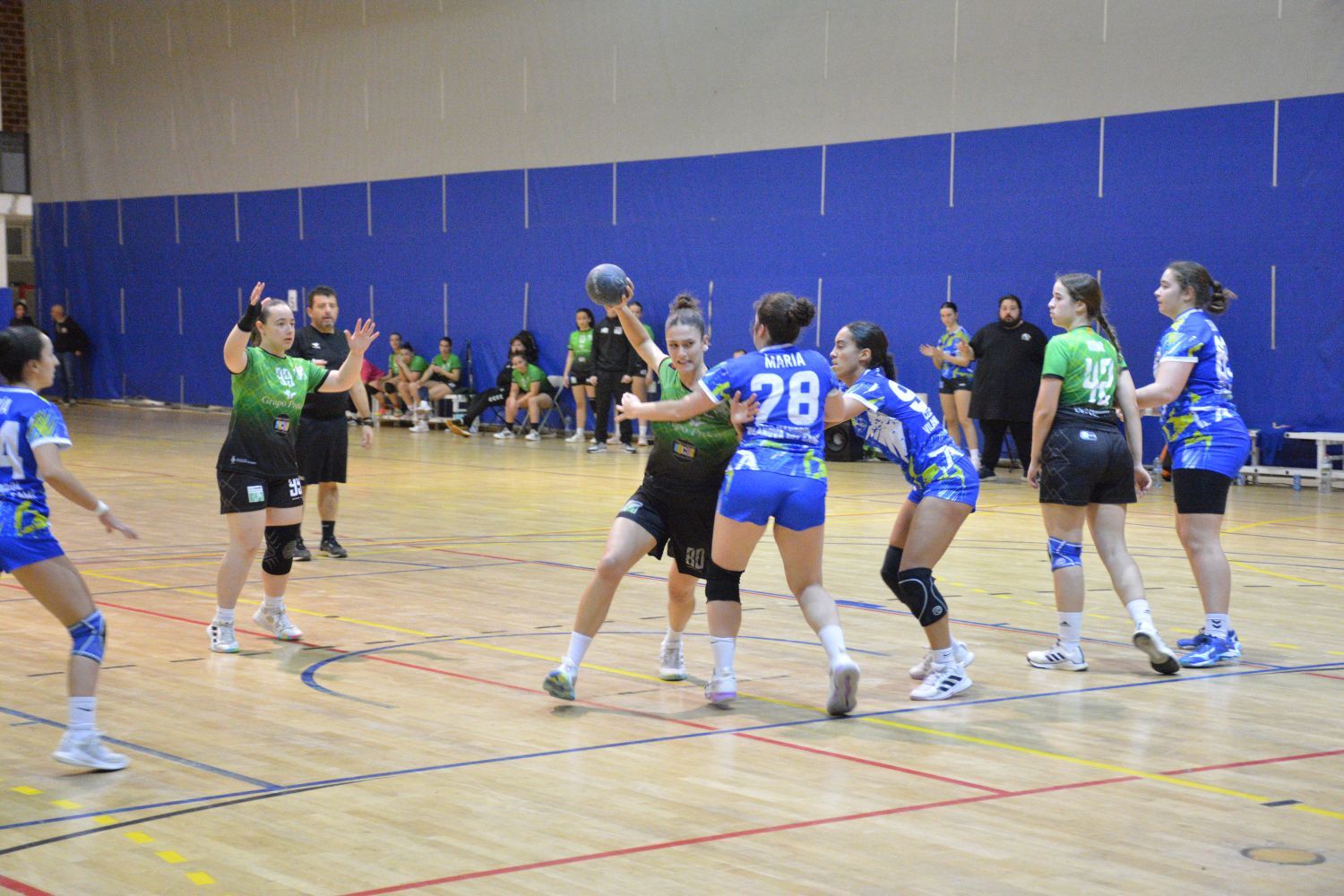 El Procer Club Handbol Cerdanyola va plantar cara a les líders de la categoria, al Guiera. FOTO: Club Handbol Cerdanyola