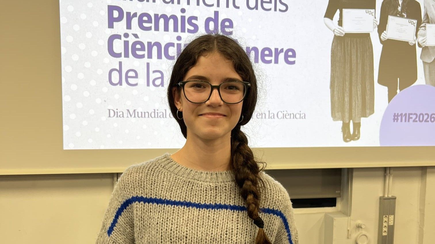 Berta Compte a l'entrega de premis. Foto: INS Forat del Vent