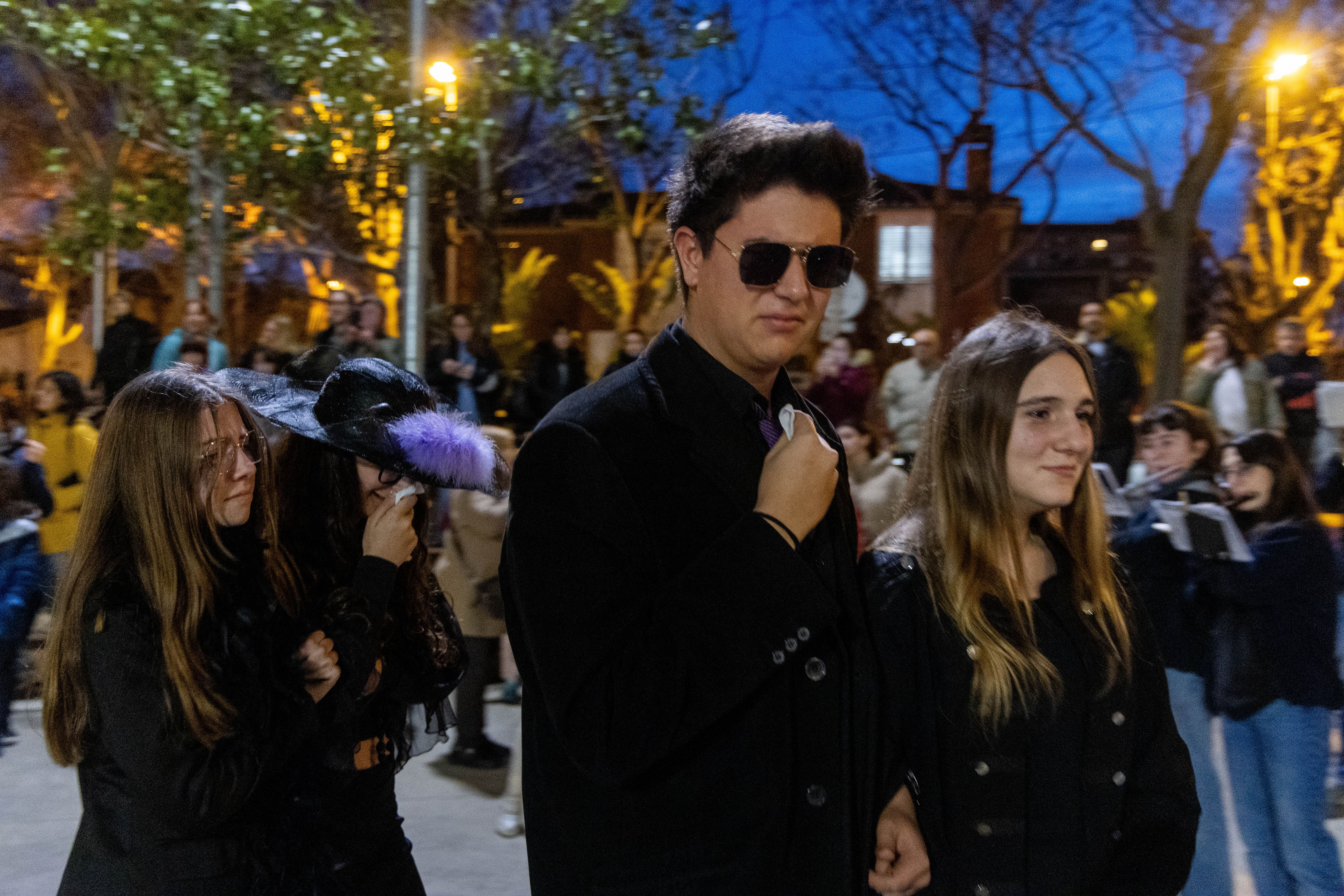 Plors teatrals durant l’Enterrament de la Sardina. FOTOS: Núria Puentes