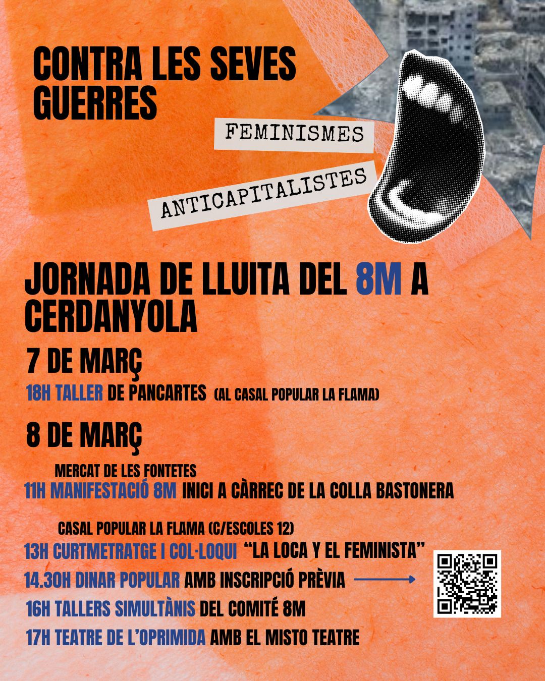 Cartell de les activitats organitzades pel Comitè pel 8M