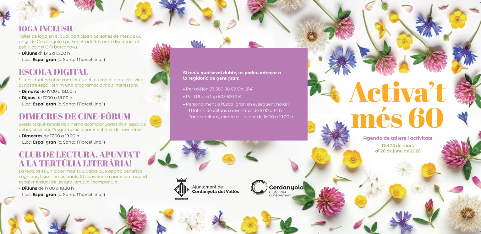 Programa activitats primavera +60