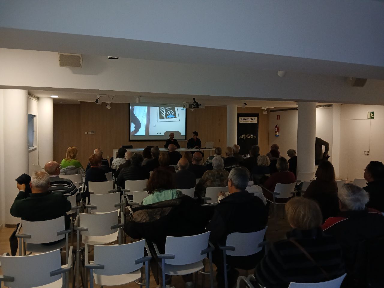Entrevista telemàtica en directe, dilluns a la Sala Enric Granados de la Biblioteca, a l’exconseller de Cultura Lluís Puig, a qui l’ANC es refereix com a “conseller a l’exili”. FOTO: Cedida