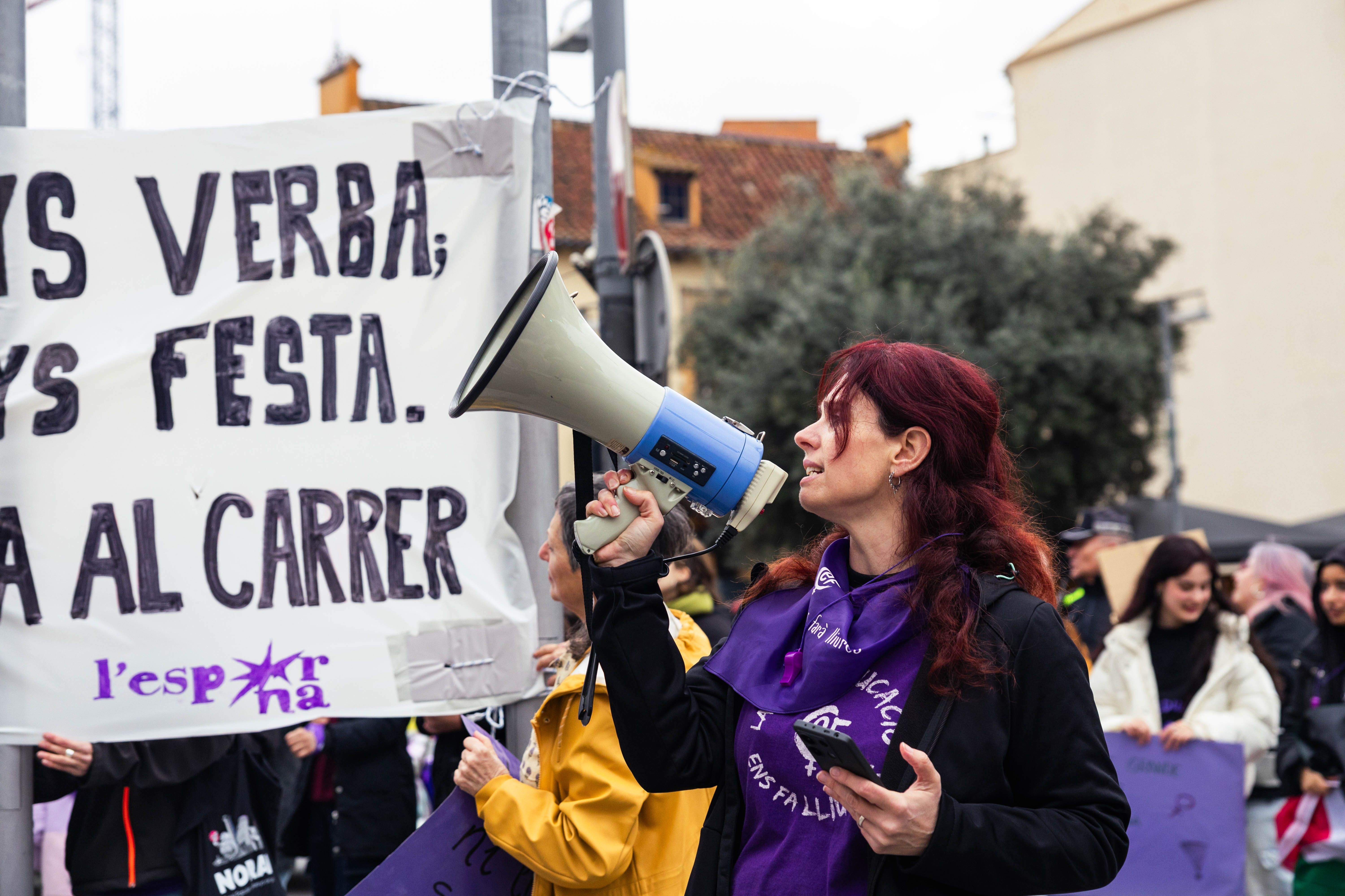 Imatge de la manifestació del 8M 2025. Foto: Arnau Padilla