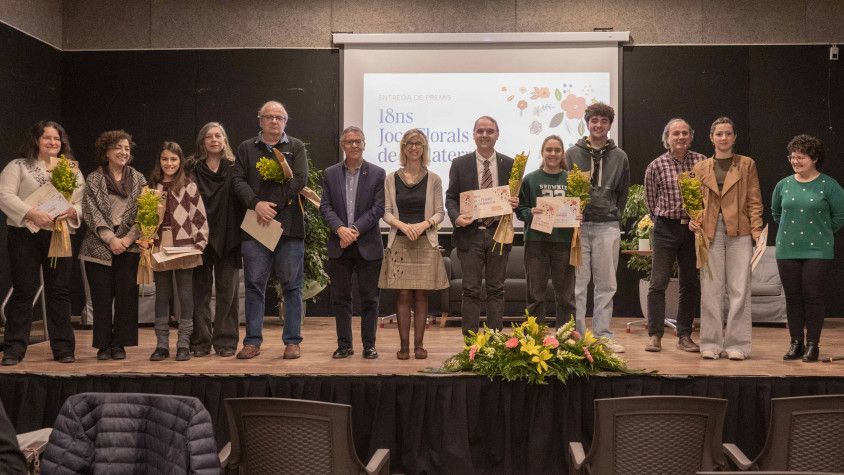Els guanyadors dels Jocs Florals 2026 de Bellaterra. FOTO: Ariadna Martínez