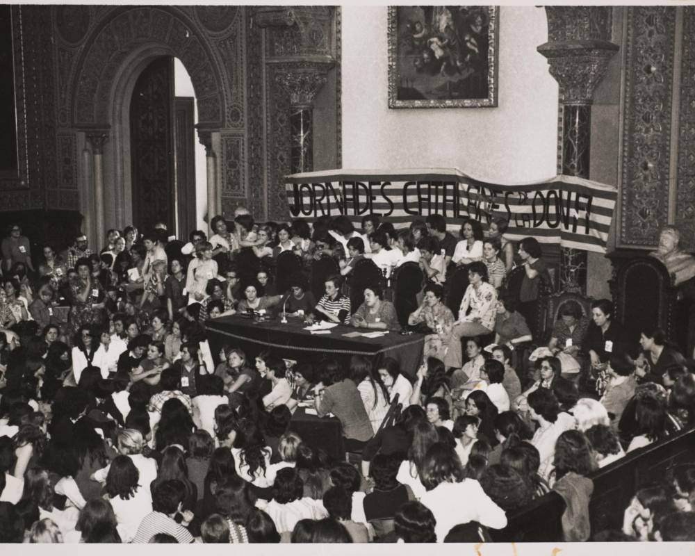 Primeres Jornades Catalanes de la Dona el 1976. Foto: Pilar Aymerich