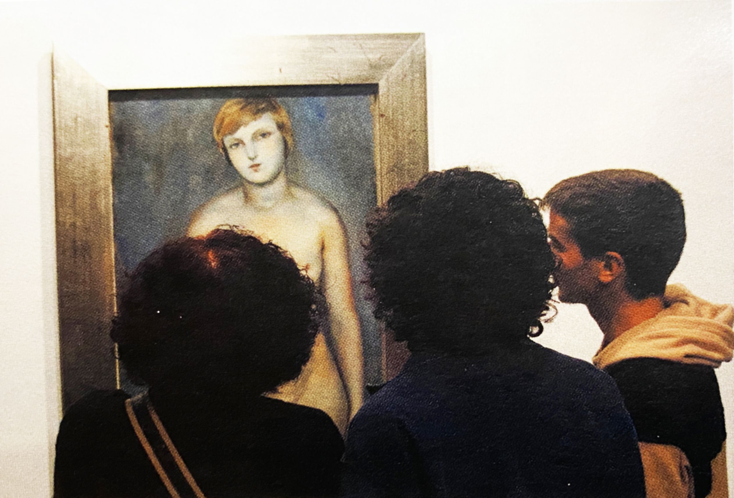 Assistents a l’acte observen Femme avec raisin, oli sobre tela pintat per Josep de Togores el 1926 a Saint-Tropez. L’obra es va exposar per primera vegada a la Galerie Simon de Daniel-Henry Kahnweiler i va arribar a Barcelona trenta anys després de la Segona Guerra Mundial. El Museu d’Art de Cerdanyola la va adquirir el 2006. FOTO: Arxiu Cerdanyola al dia