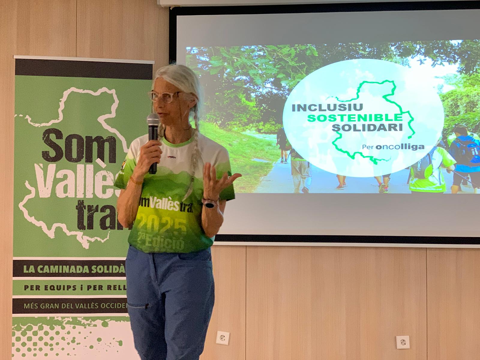 Núria Burgada, esportista de muntanya i mare de l'atleta Kilian Jornet, amadrina de nou la Som Vallès Trail. FOTO: Judit Josa. 