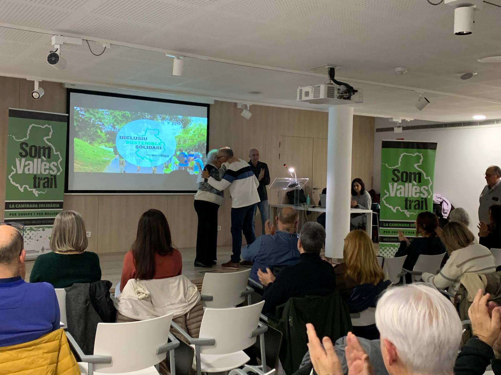 Un moment de la presentació de la Som Vallès Trail, dimecres 4 de març a la Sala Enric Granados de la Biblioteca Central. FOTO: Judit Josa