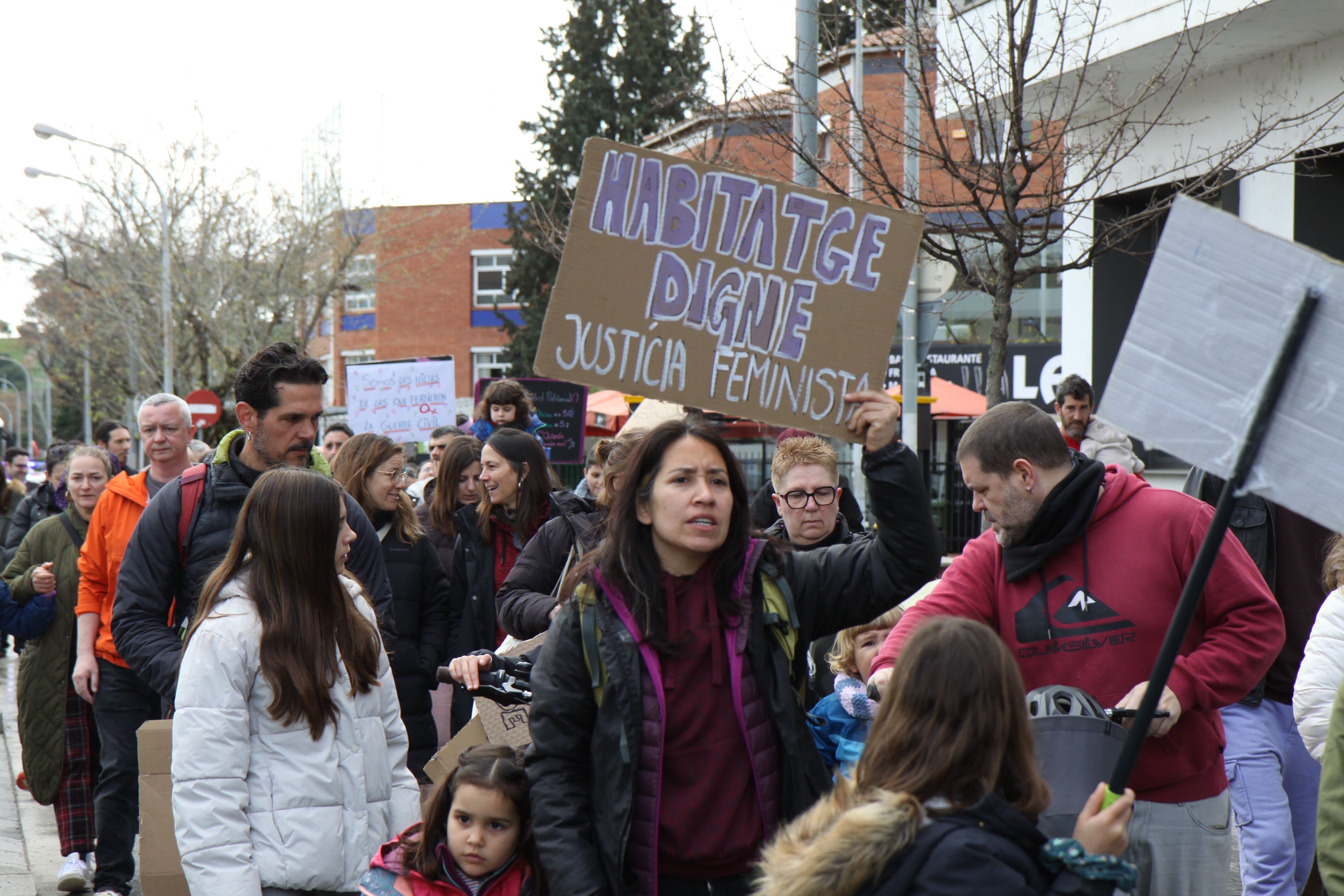 La manifestació del 8M ha posat les cures al centre. Foto: Laia Jubany
