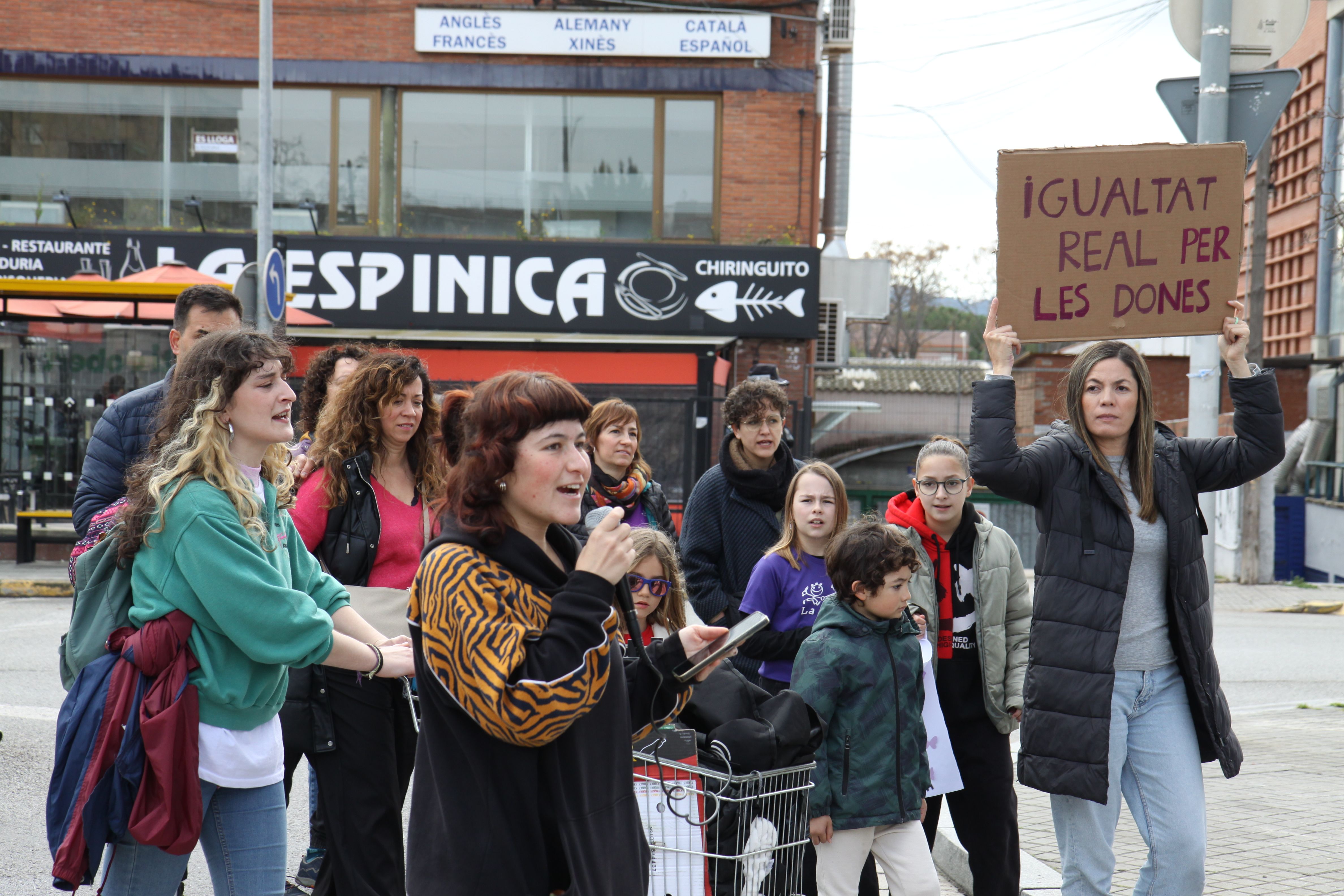 La manifestació del 8M ha posat les cures al centre. Foto: Laia Jubany