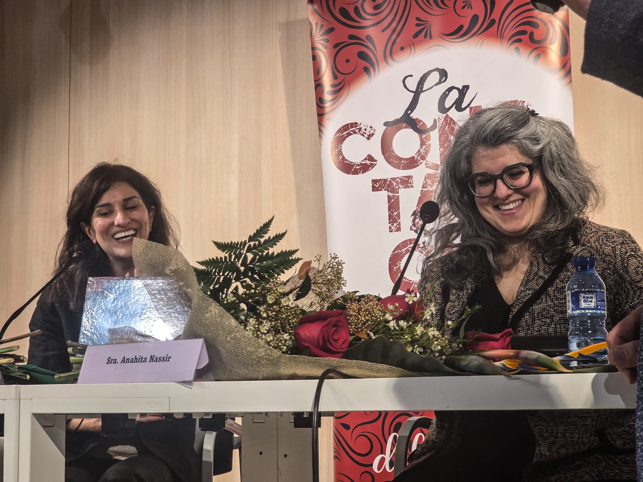 Anahita Nassir i Ryma Sheermohammadi parlen de la dona iraniana i de l'Iran. FOTO Marc Mata