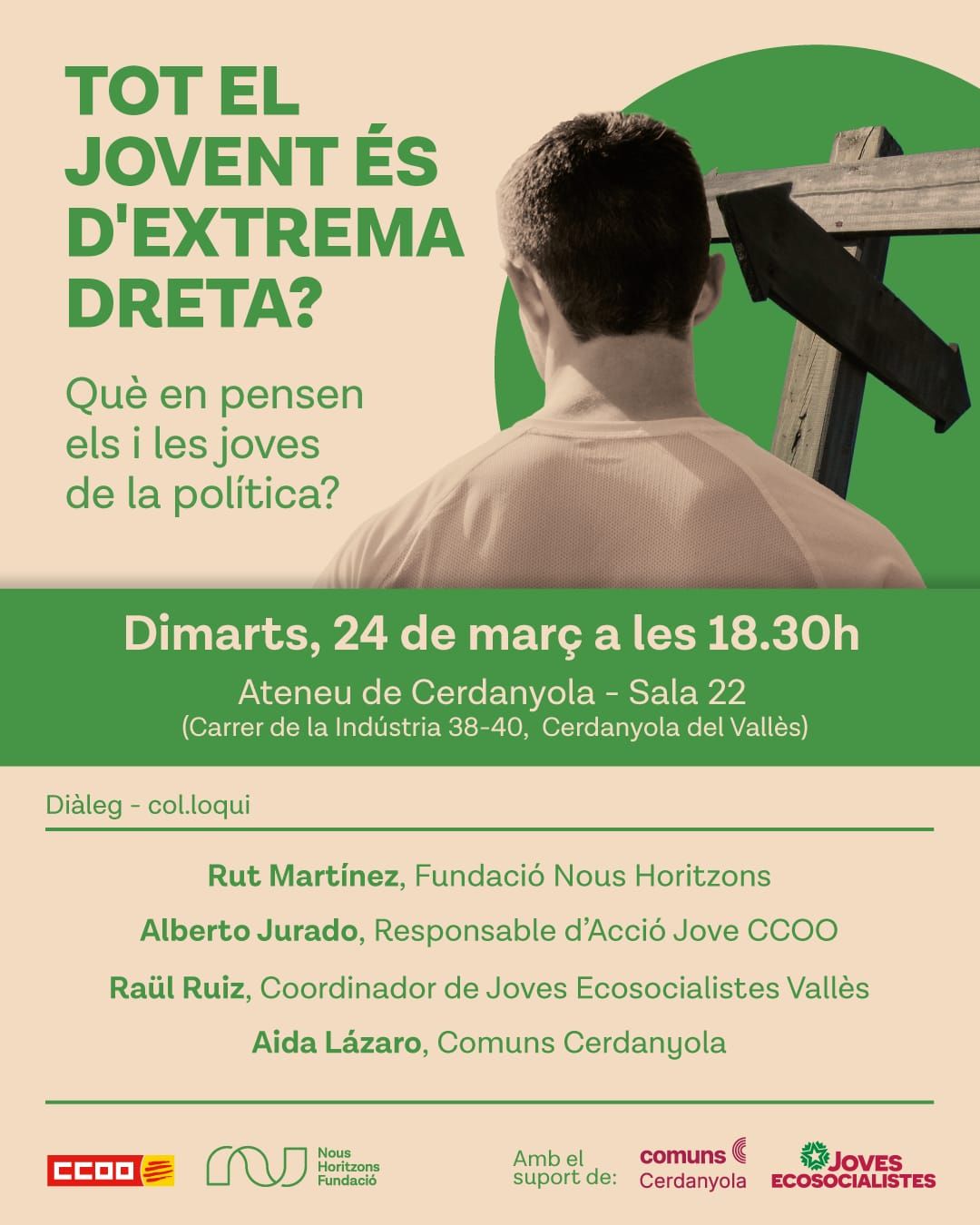 Cartell del col·loqui 'Tot el jovent és d'extrema dreta?'