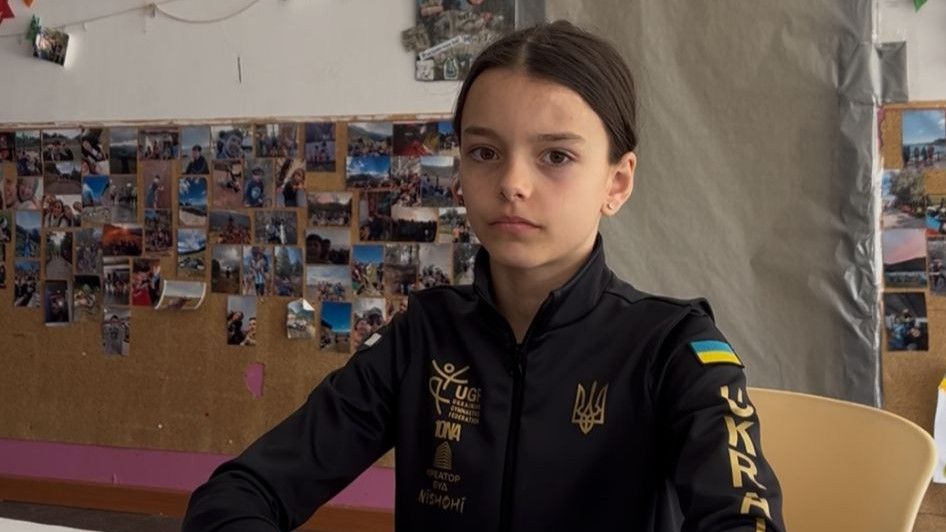 Oleksandra Paskal forma part de les gimnastes representats de la Federació Ucraïnesa acollides a Cerdanyola. Foto: Laia Jubany