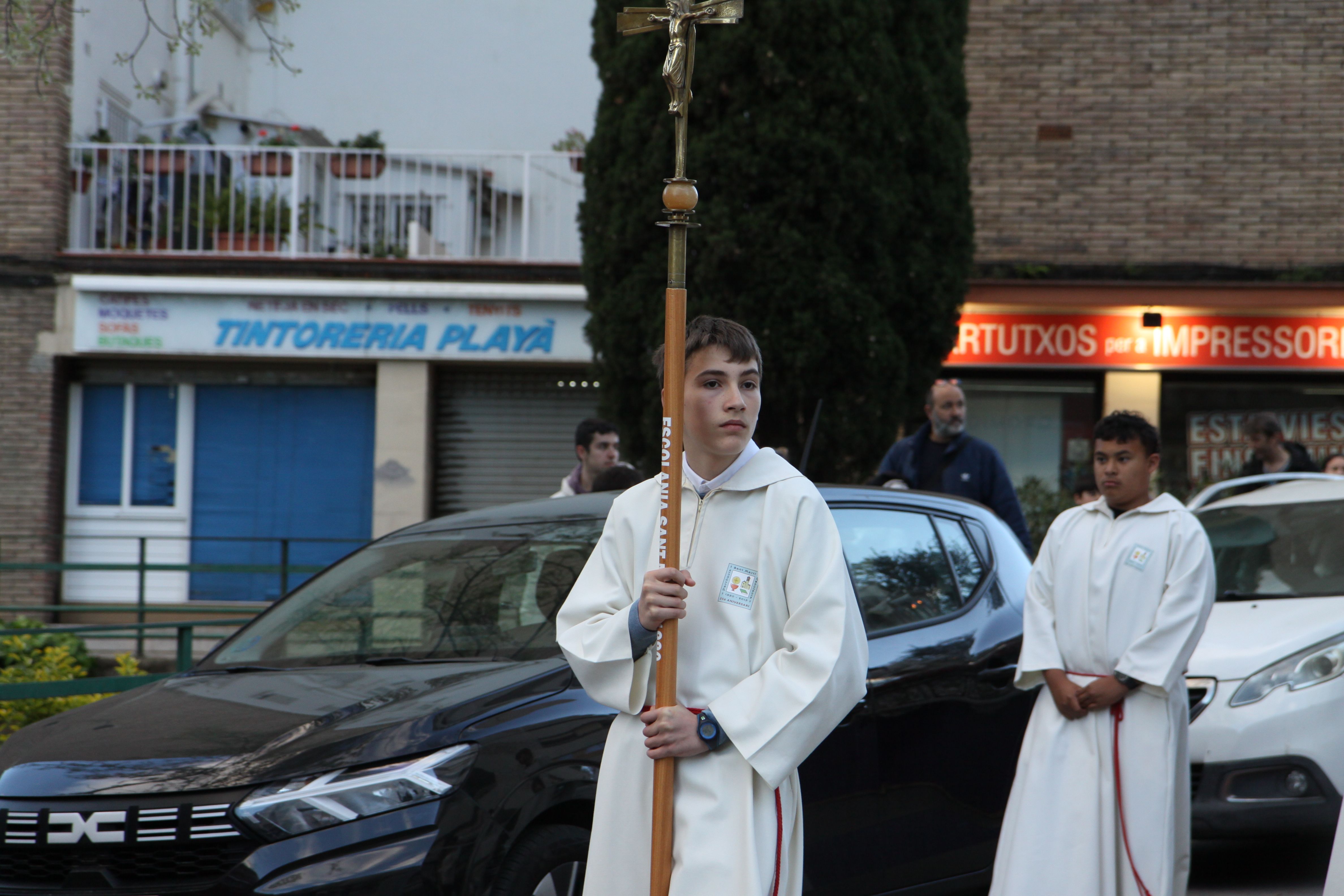 Imatges de la processó de Jesús Captiu aquest Dimecres Sant. Foto: Laia Jubany