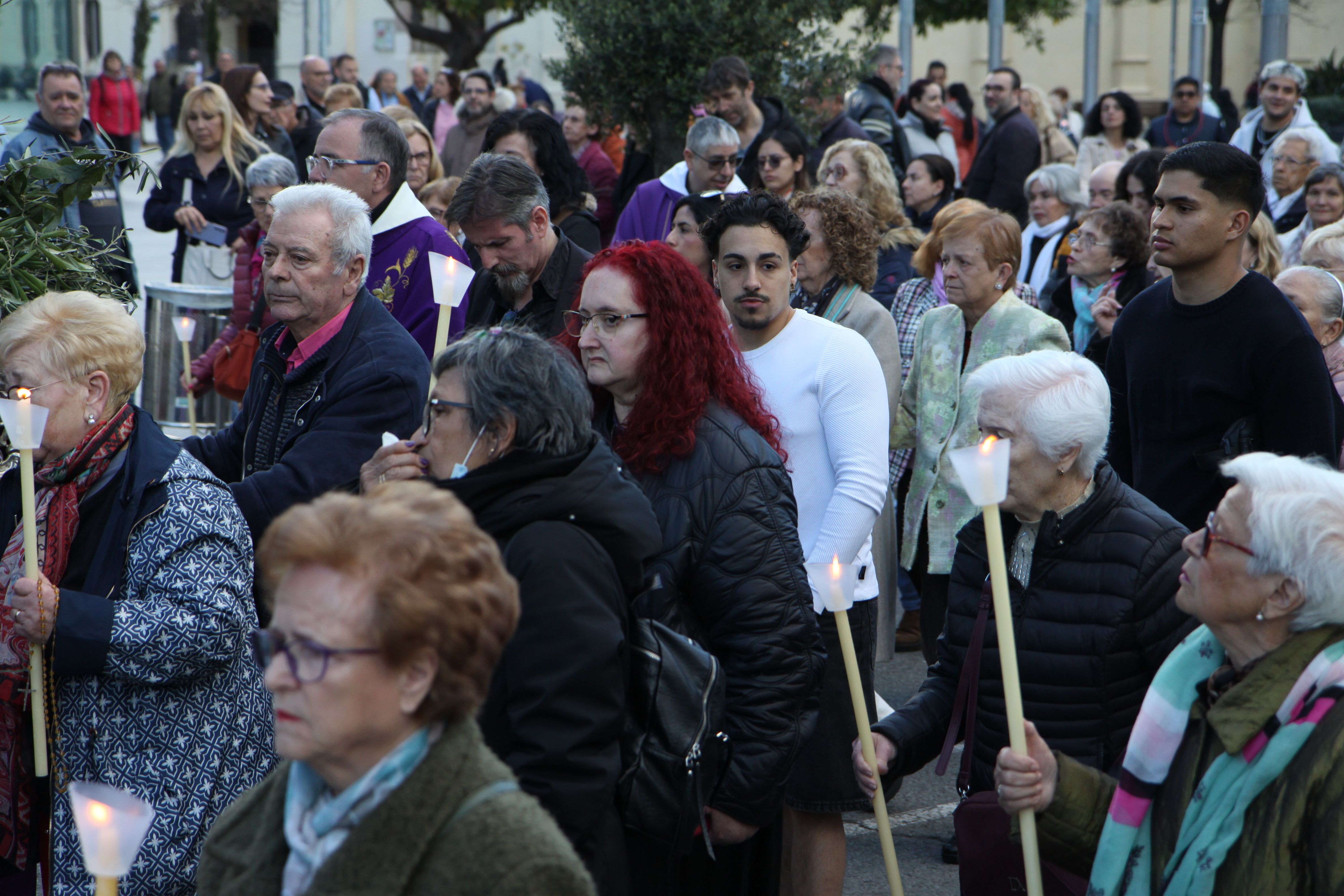 Imatges de la processó de Jesús Captiu aquest Dimecres Sant. Foto: Laia Jubany