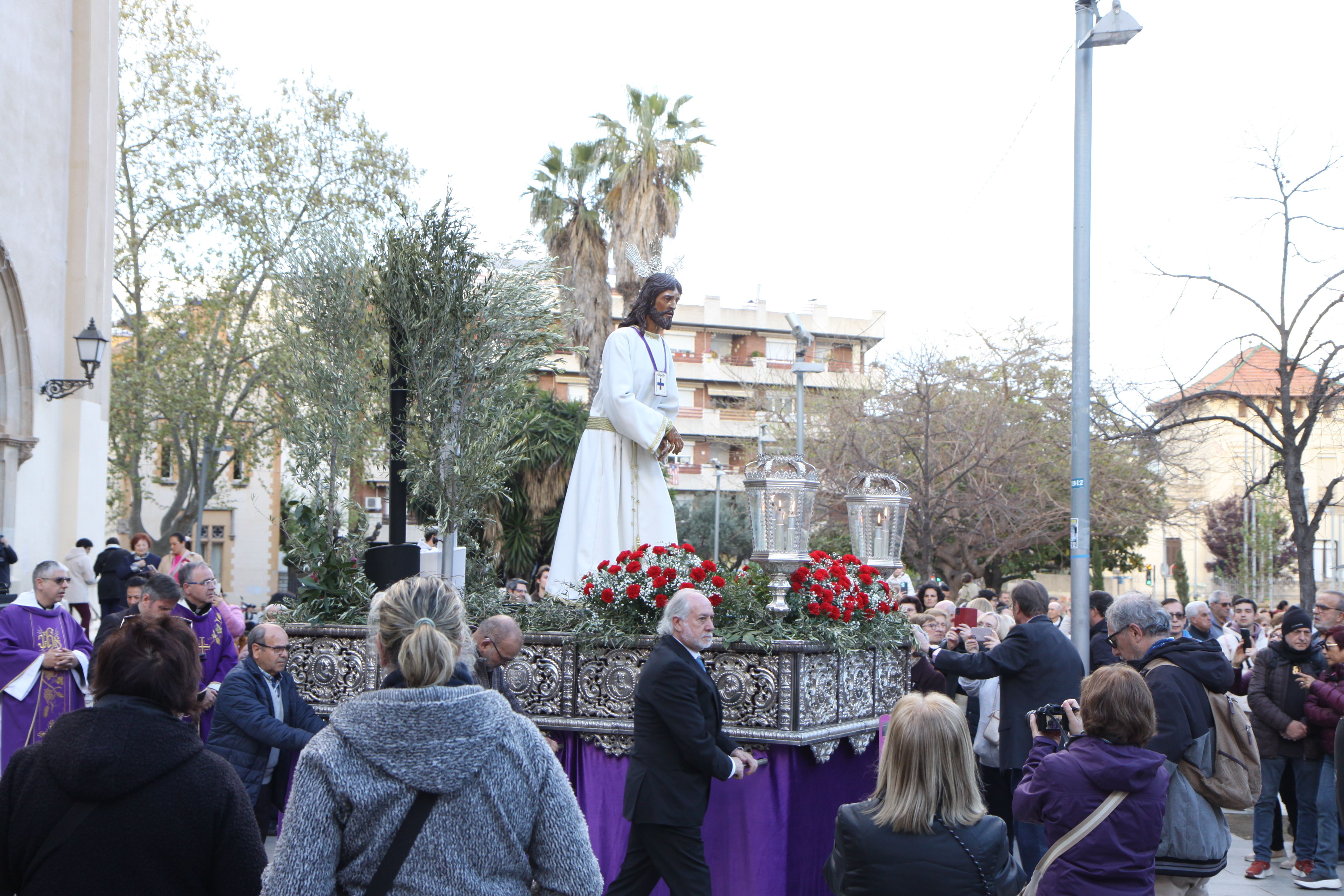 Imatges de la processó de Jesús Captiu aquest Dimecres Sant. Foto: Laia Jubany