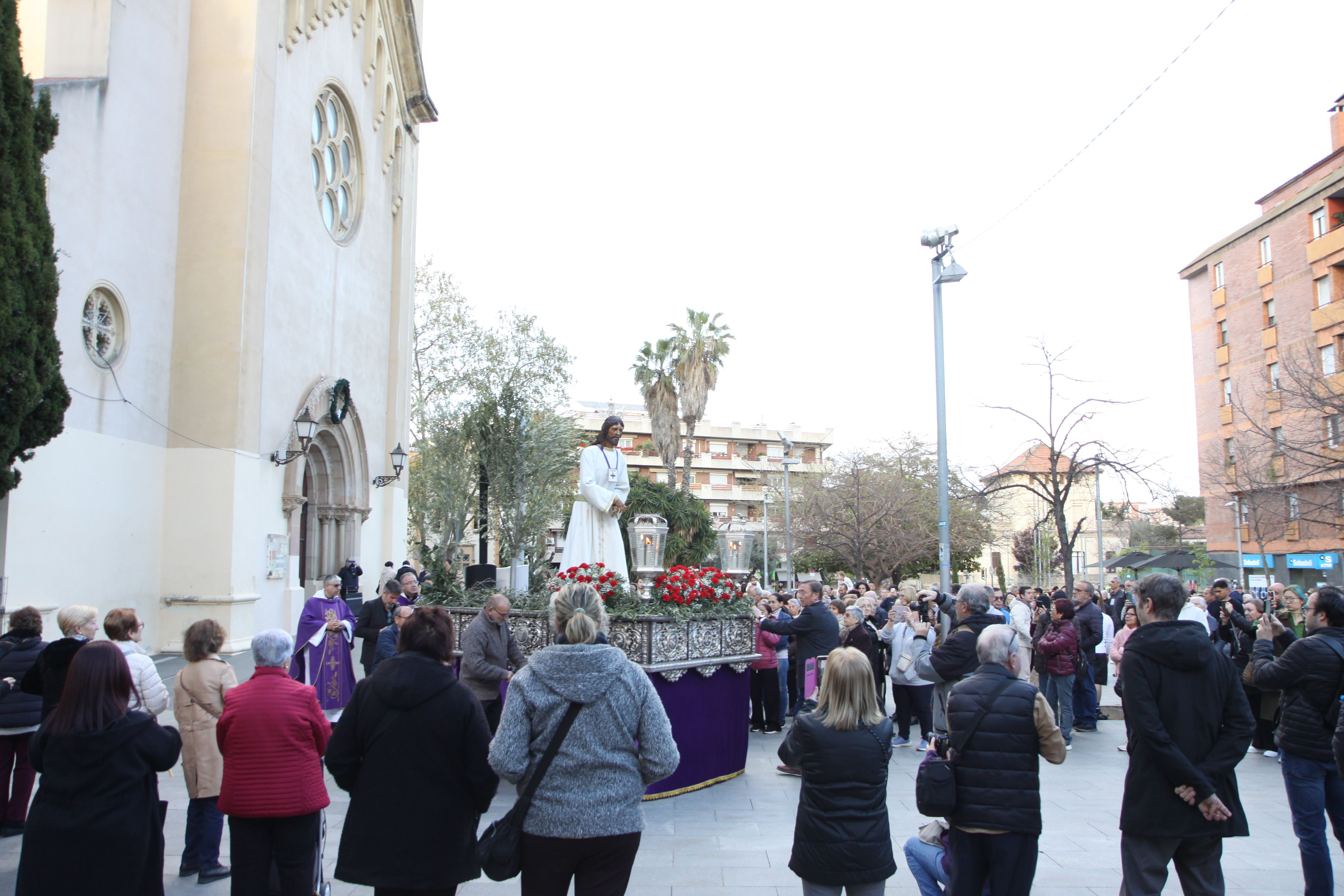 Imatges de la processó de Jesús Captiu aquest Dimecres Sant. Foto: Laia Jubany