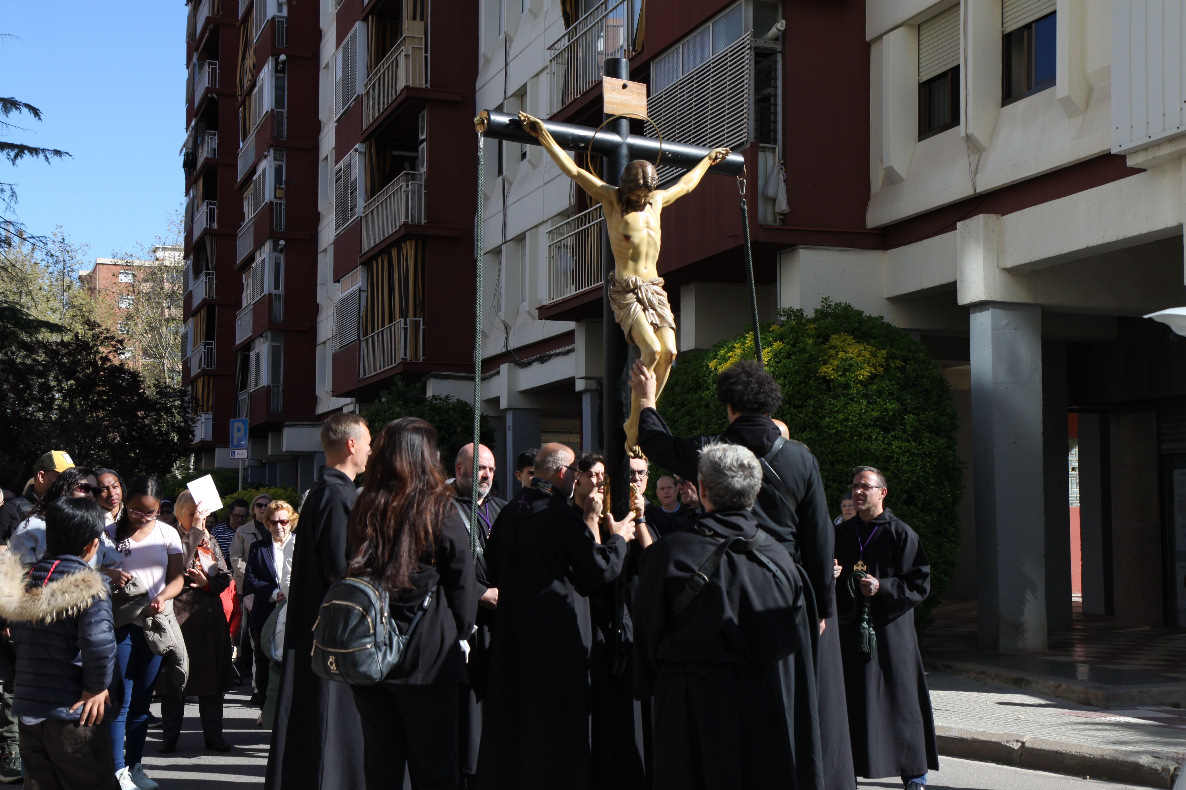 Imatges del Via Crucis. Foto: Laia Jubany