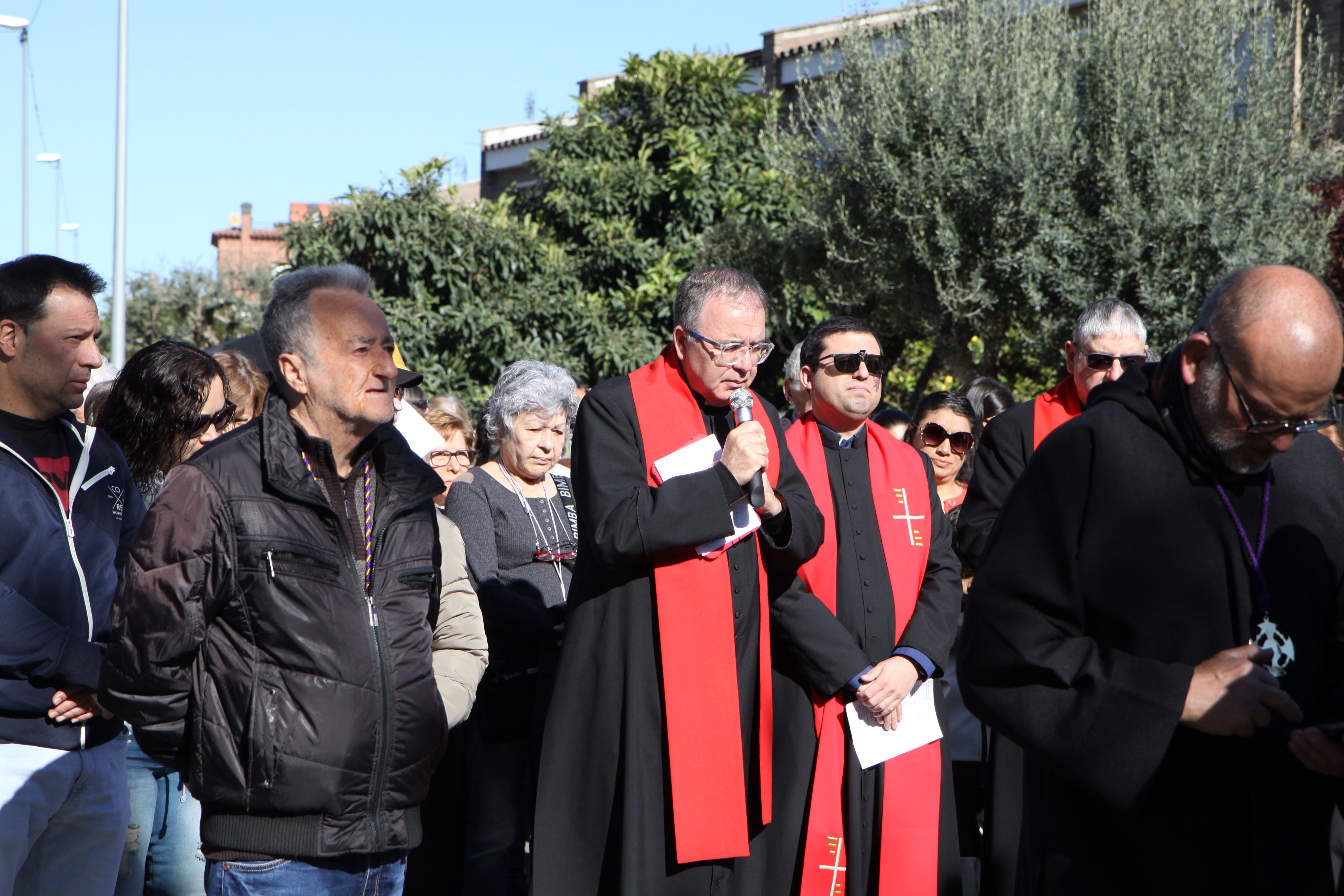 Imatges del Via Crucis. Foto: Laia Jubany