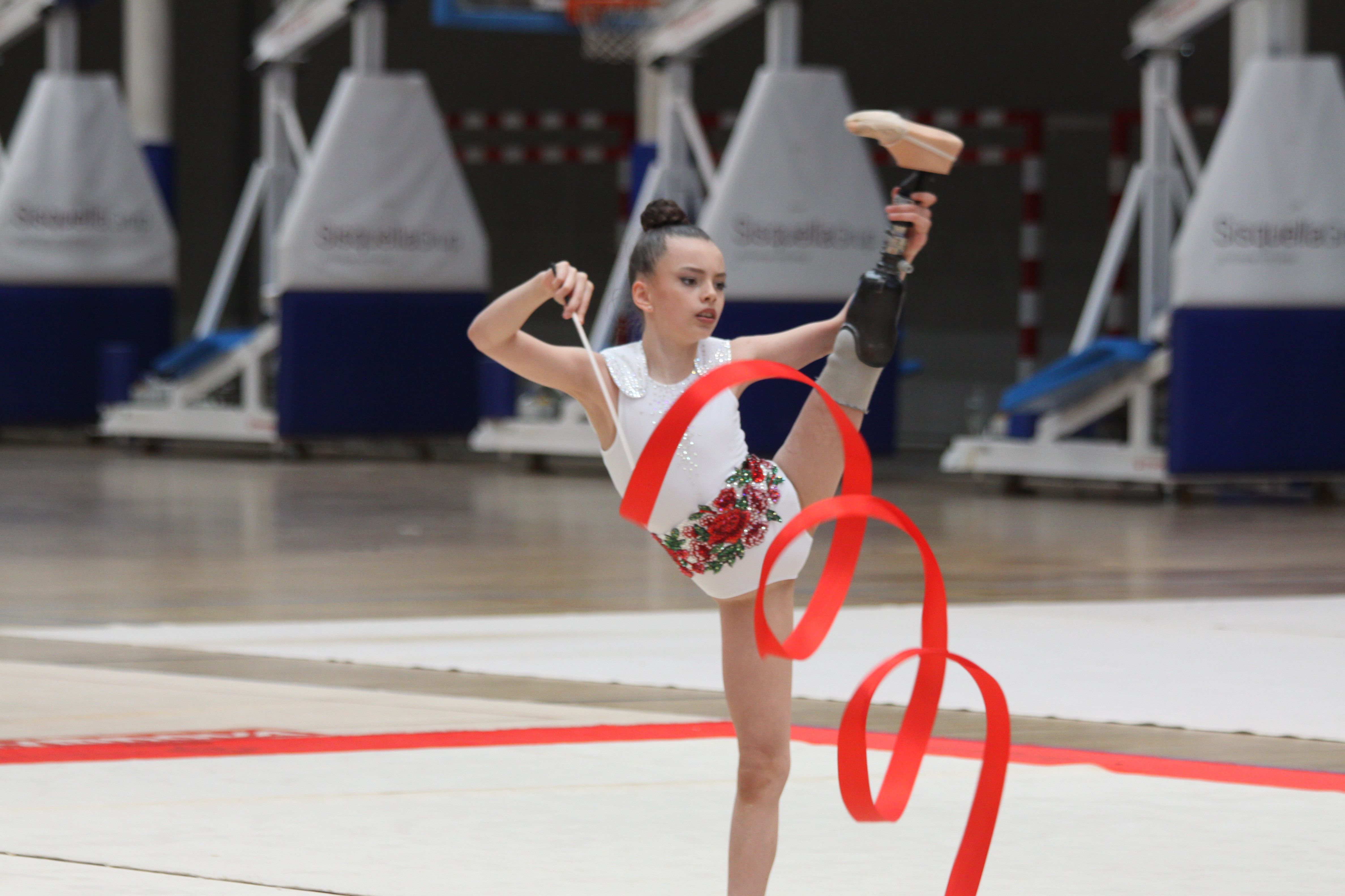 Oleksandra Paskal, durant la seva actuació al Guiera. Foto: Laia Jubany