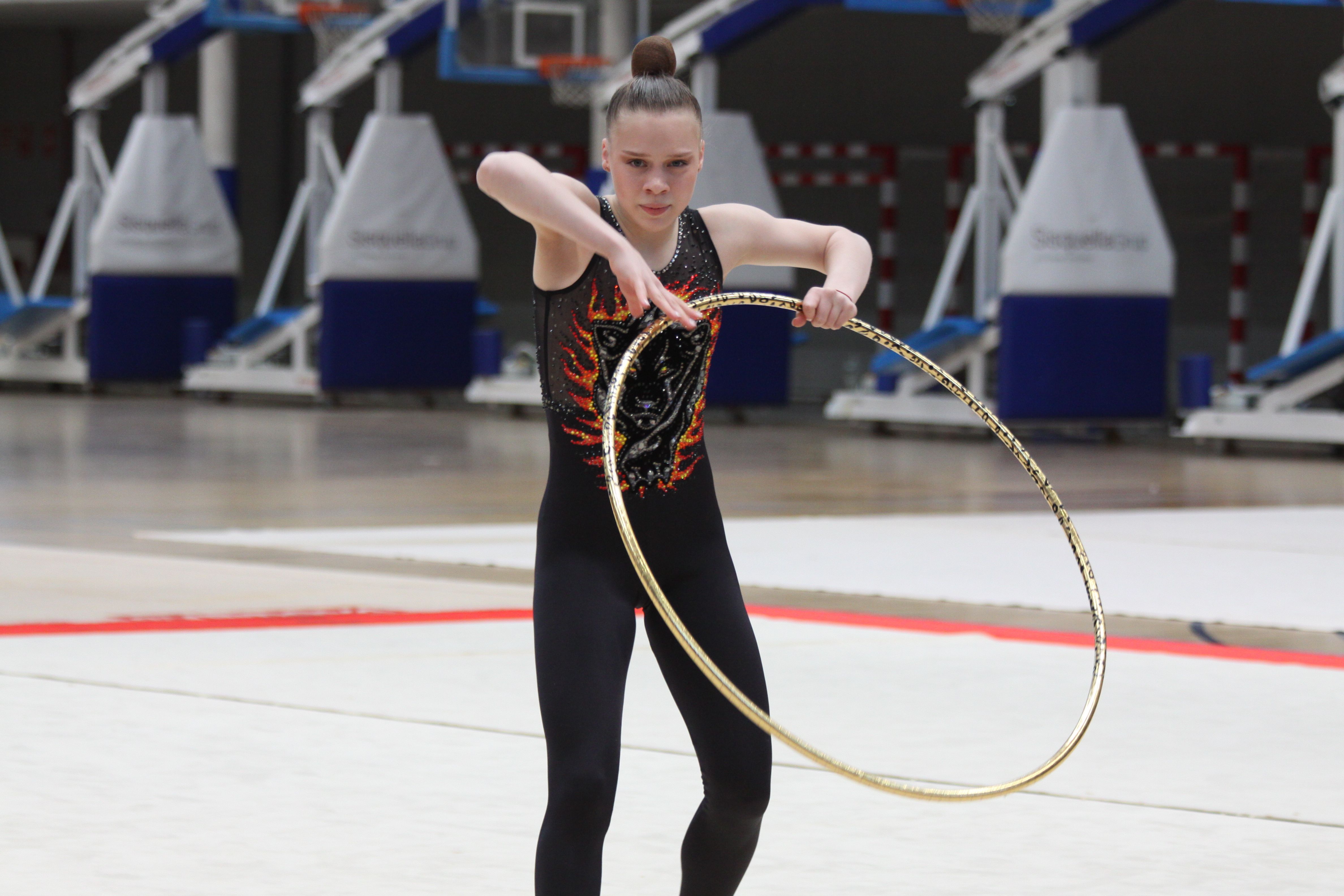 Marharyta Chulinina, durant la seva actuació al Guiera. Foto: Laia Jubany