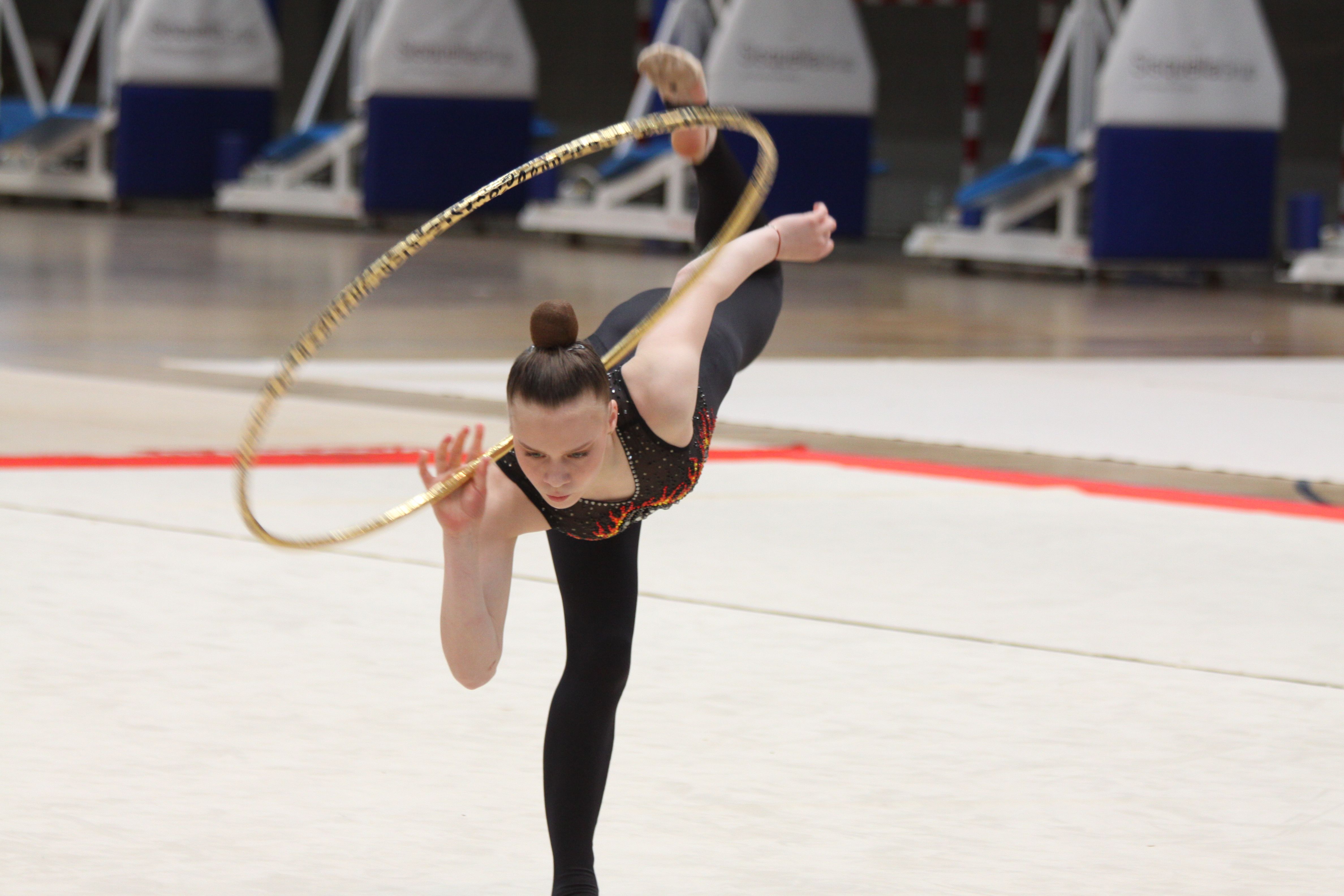 Marharyta Chulinina, durant la seva actuació al Guiera. Foto: Laia Jubany