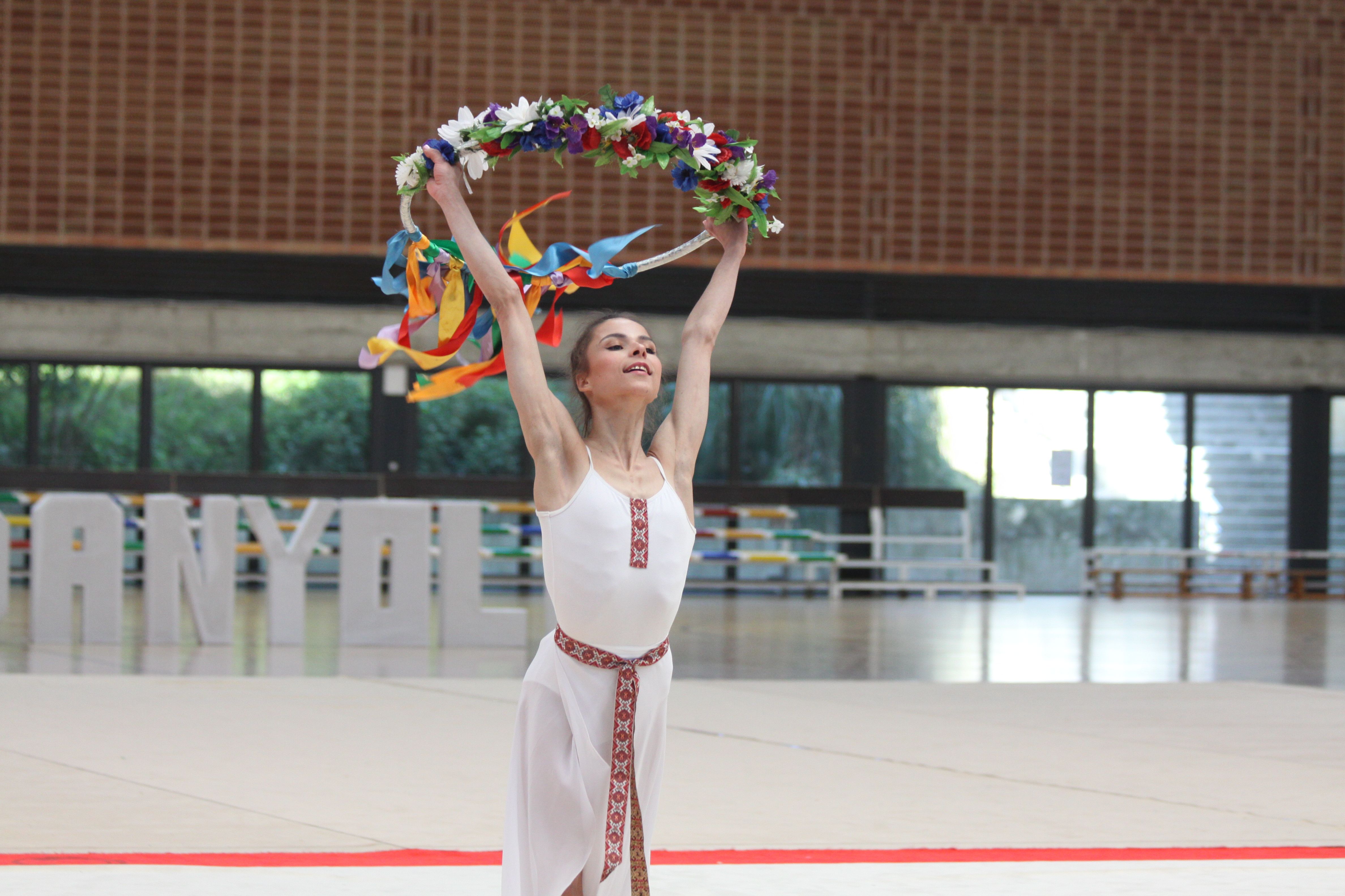Valeriia Storozheva, durant la seva actuació al Guiera. Foto: Laia Jubany