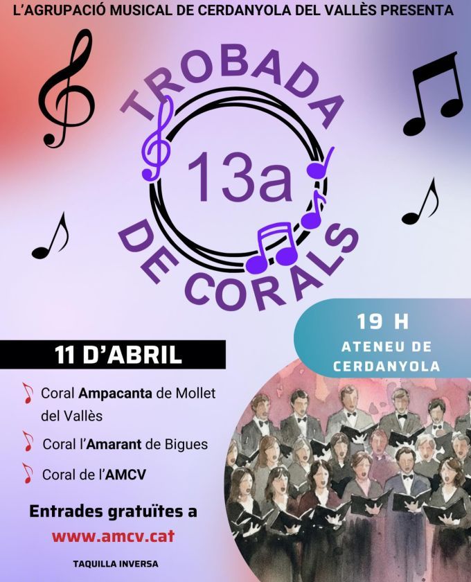 Cartell de la 13a Trobada de Corals. Foto: AMCV