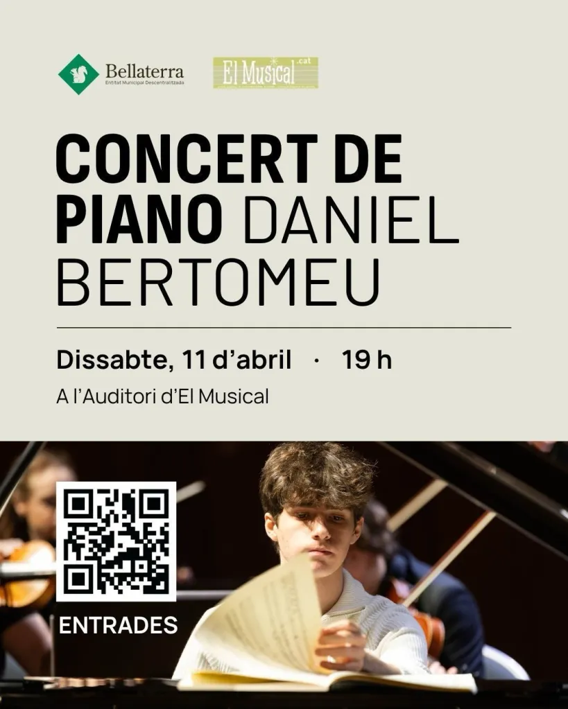 Concert de piano amb Daniel Bertomeu Garrido, a El Musical de Bellaterra. 