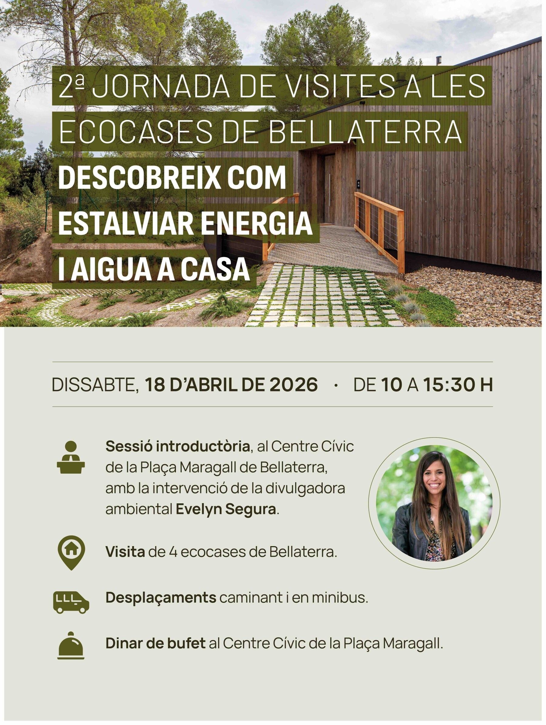 Cartell de la visita a les Ecocases 2026 de Bellaterra