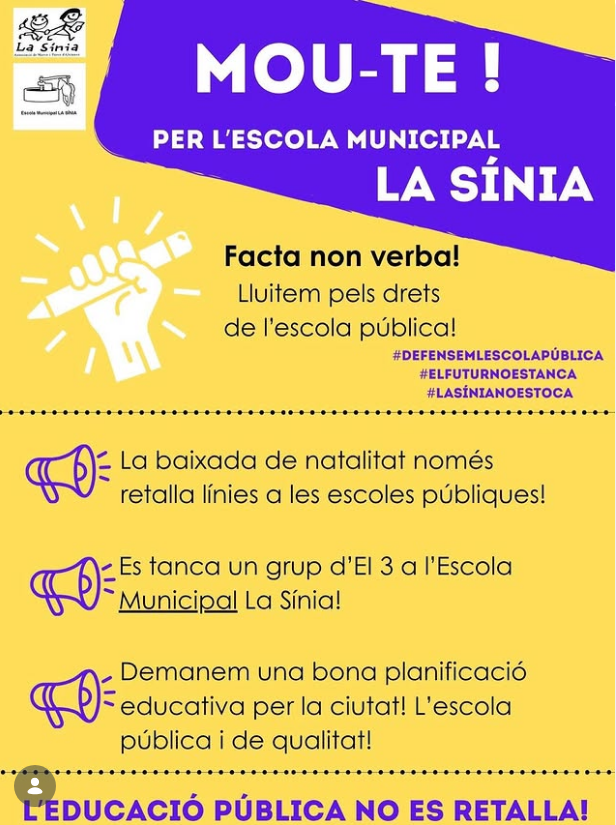 Cartell amb la convocatòria de la manifestació 