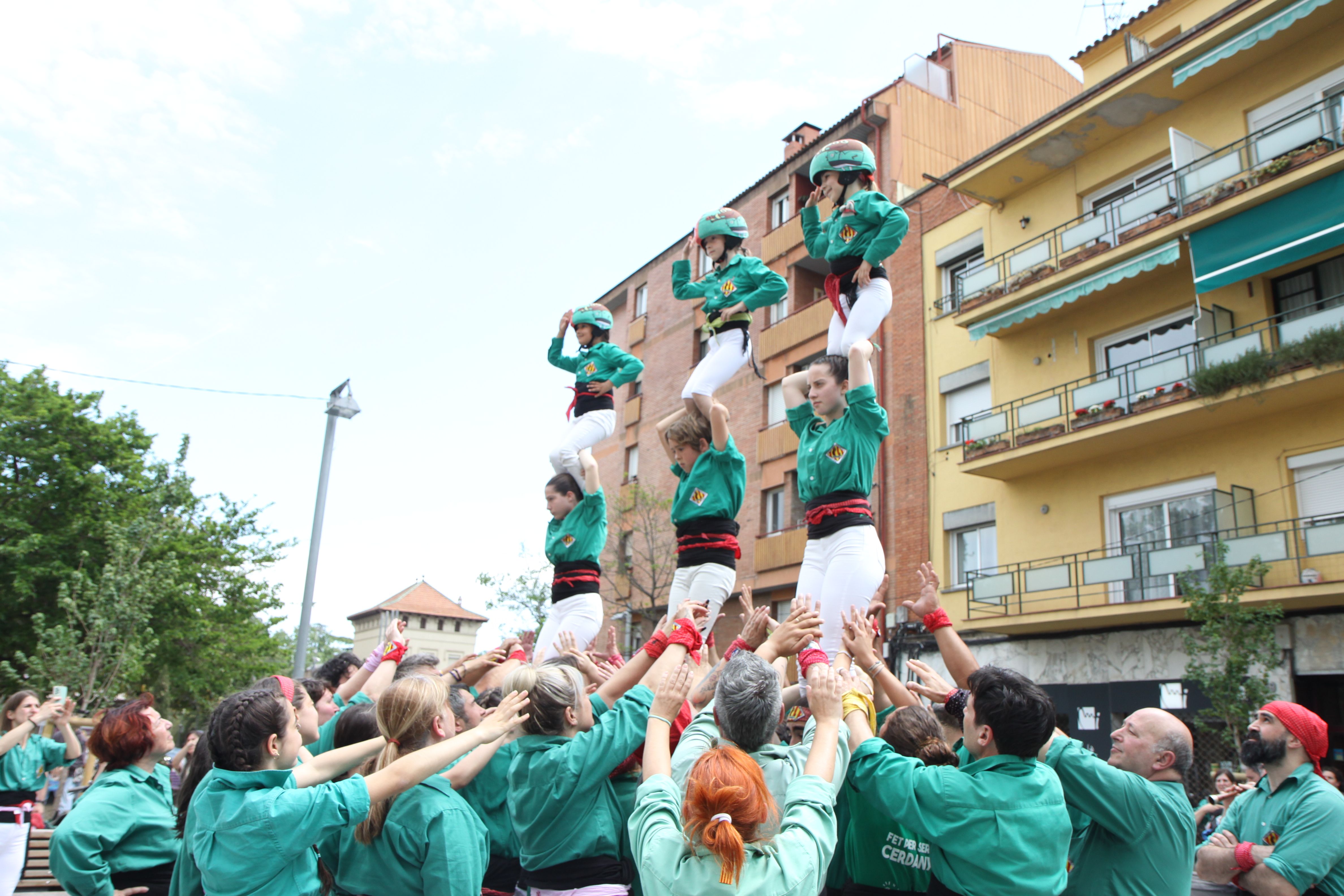 Pilars dels castellers de Cerdanyola. Foto: Laia Jubany