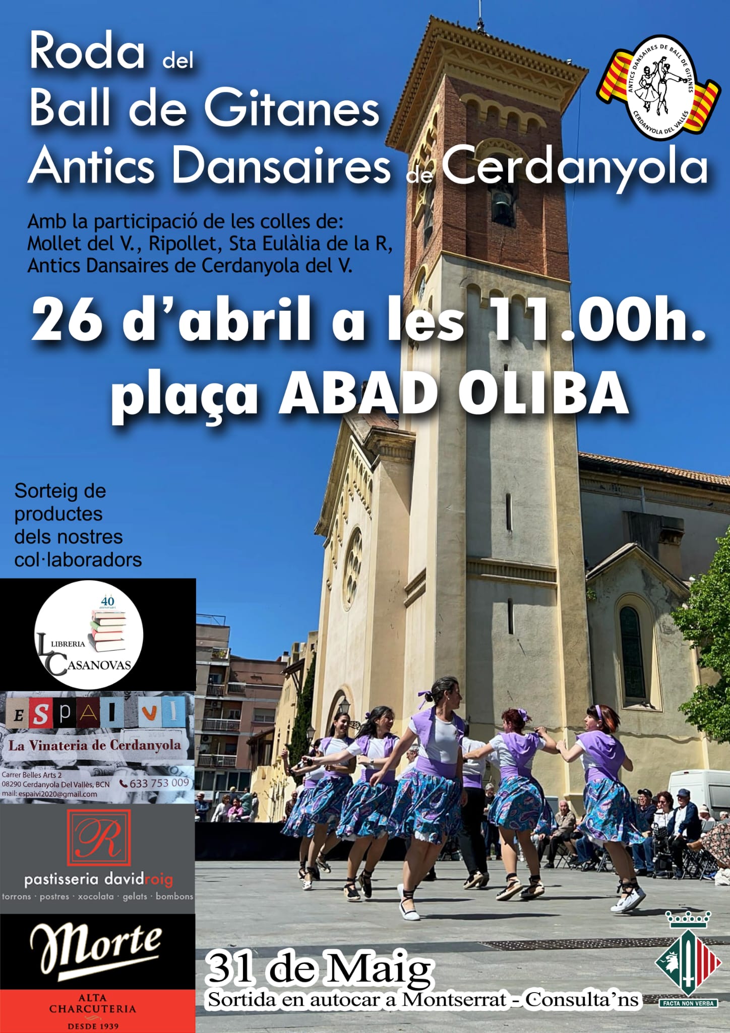 Cartell de la Roda de gitanes aquest diumenge 26 d'abril. FOTO: Colla Gitanes i Antics Dansaires de Cerdanyola
