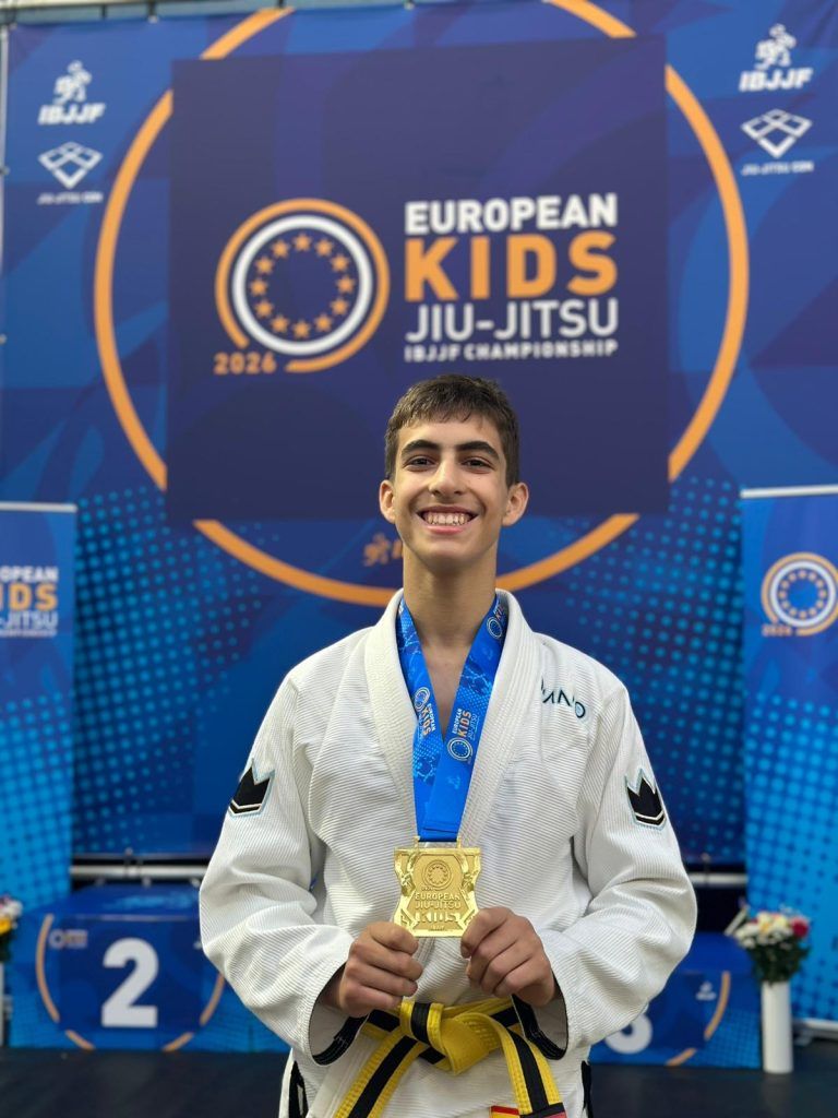 El cerdanyolenc Sergio Calderon medalla d'or a l'Europeu IBJJF Jiu Jitsu. FOTO: Cedida