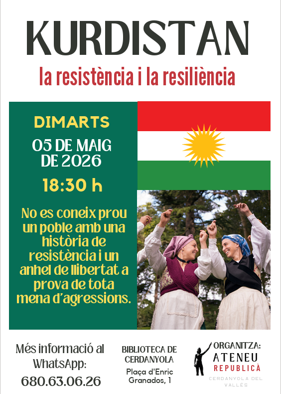 Cartell del proper acte de l'Ateneu Republicà