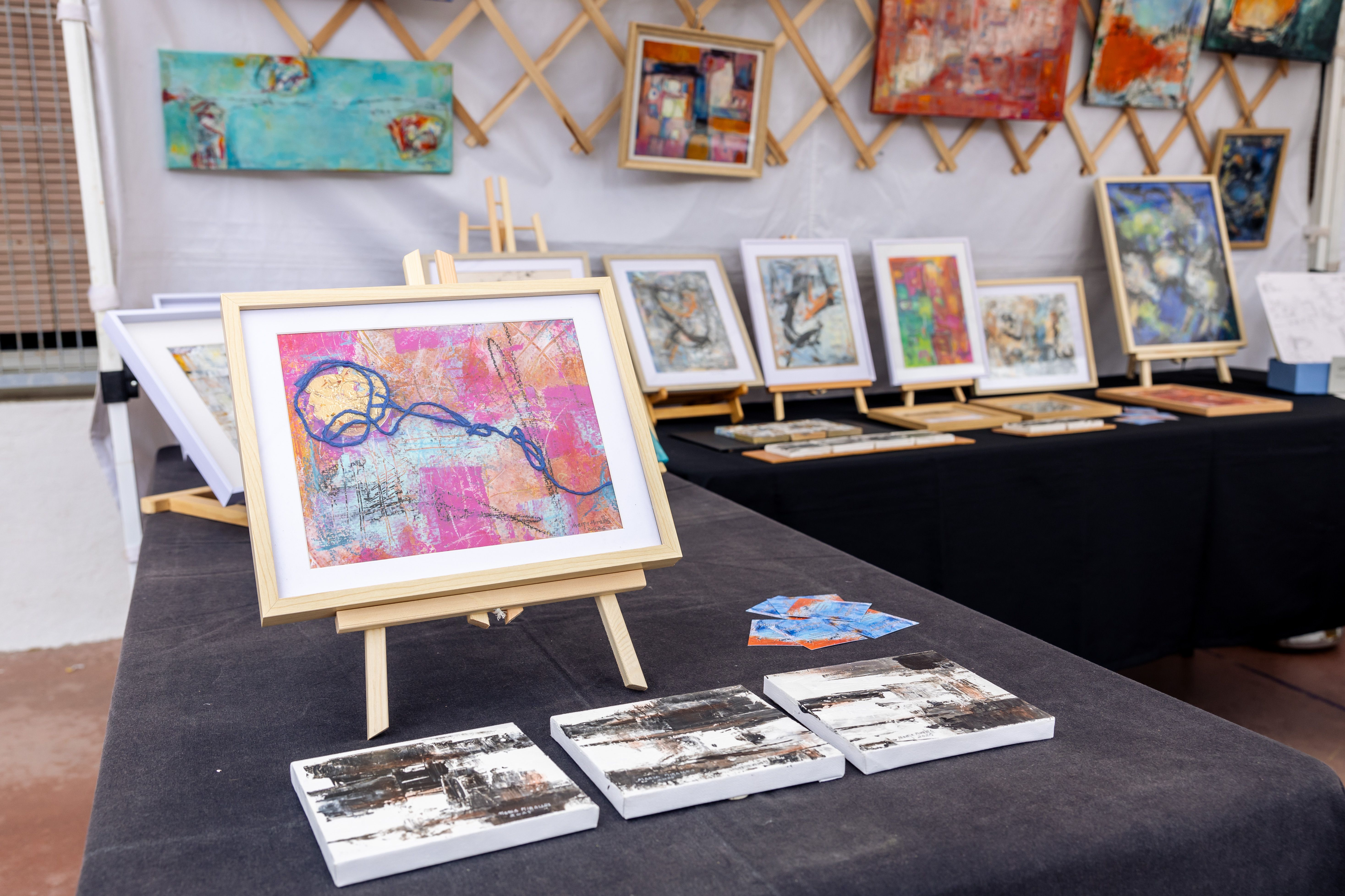 Obres pictòriques contemporànies en un dels espais. FOTO: Arnau Padilla