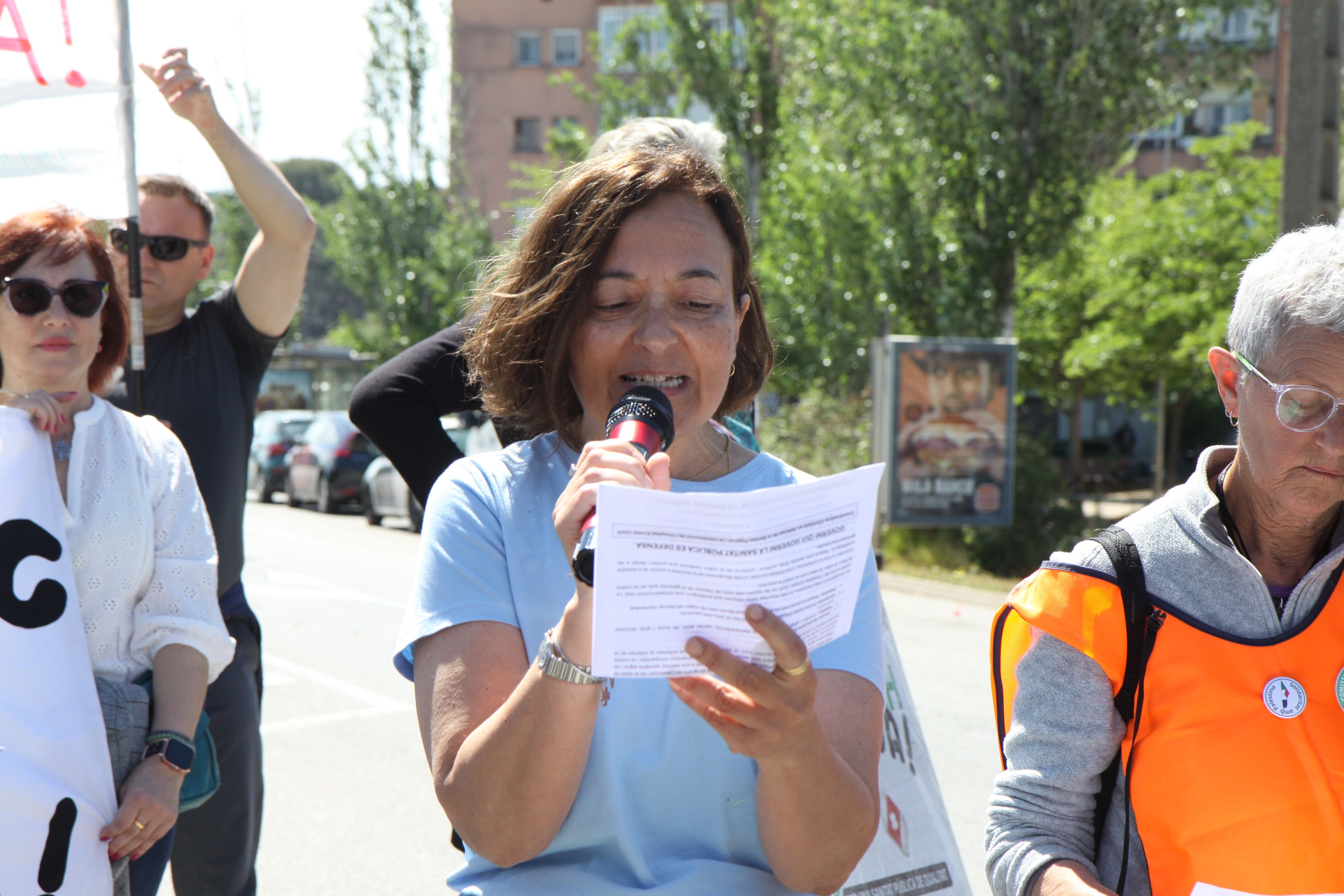 Manifestació unitària per la sanitat pública i la construcció de l'Ernest Lluch. Foto: Laia Jubany