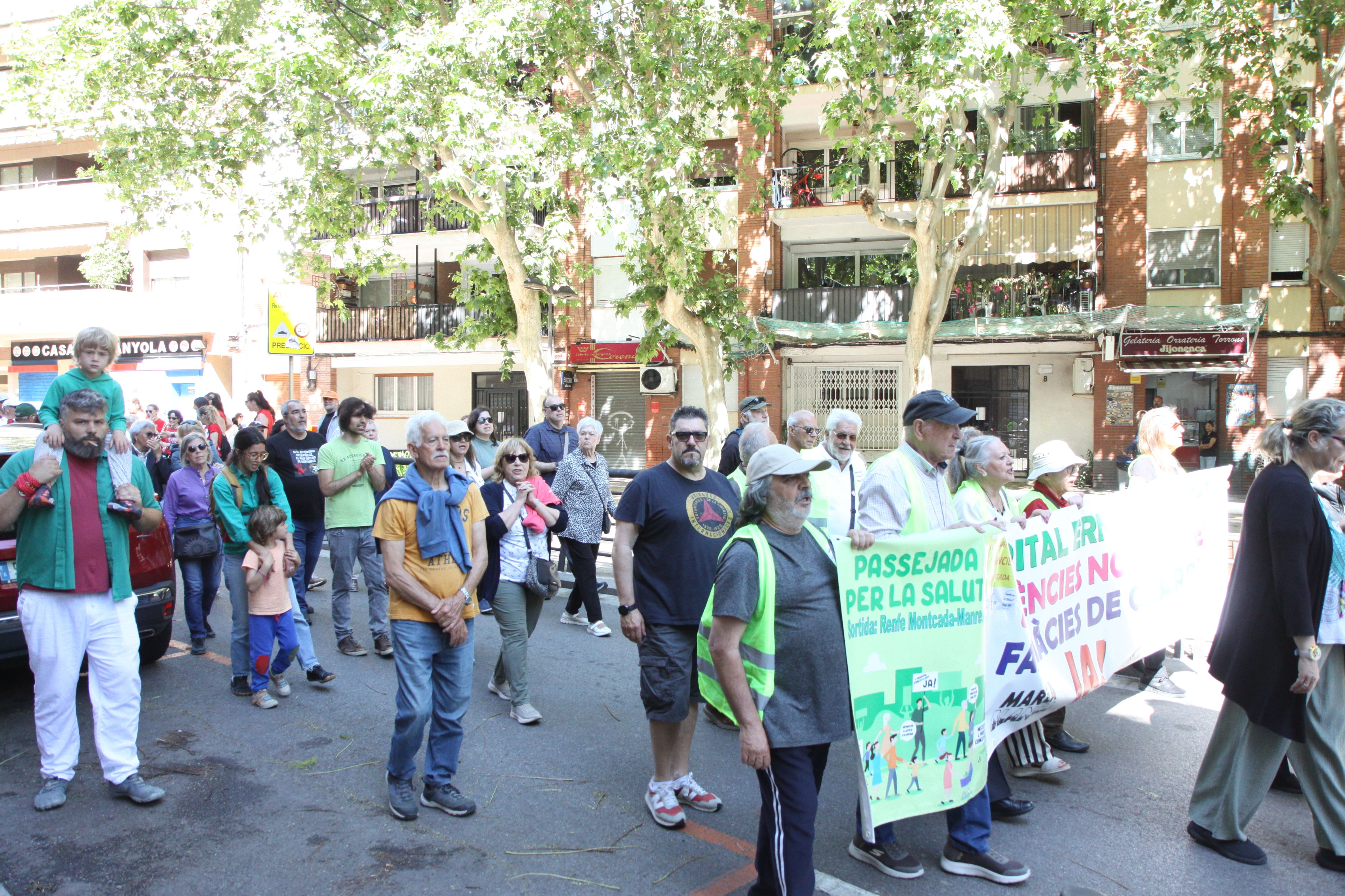 Manifestació unitària per la sanitat pública i la construcció de l'Ernest Lluch. Foto: Laia Jubany