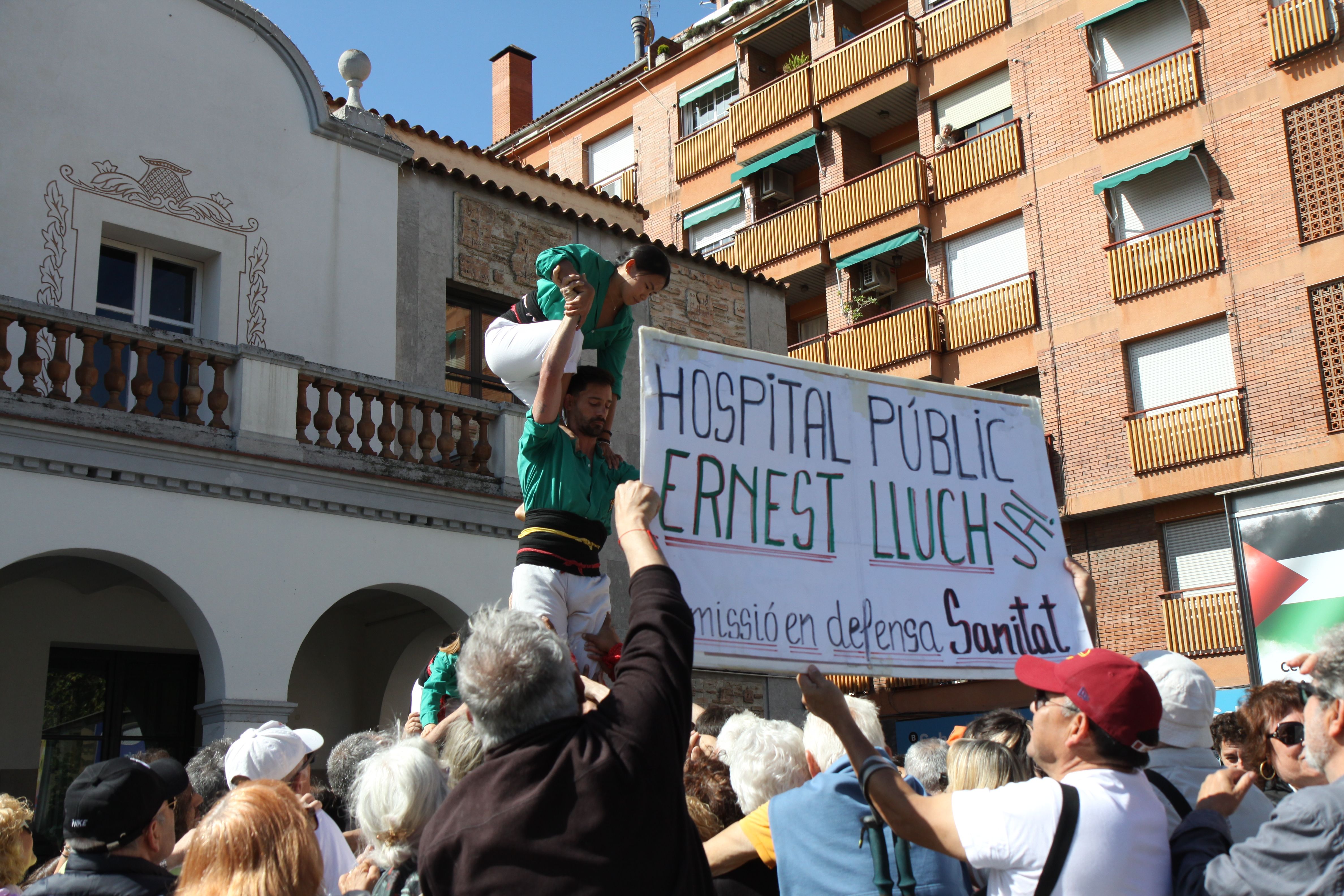 Manifestació unitària per la sanitat pública i la construcció de l'Ernest Lluch. Foto: Laia Jubany